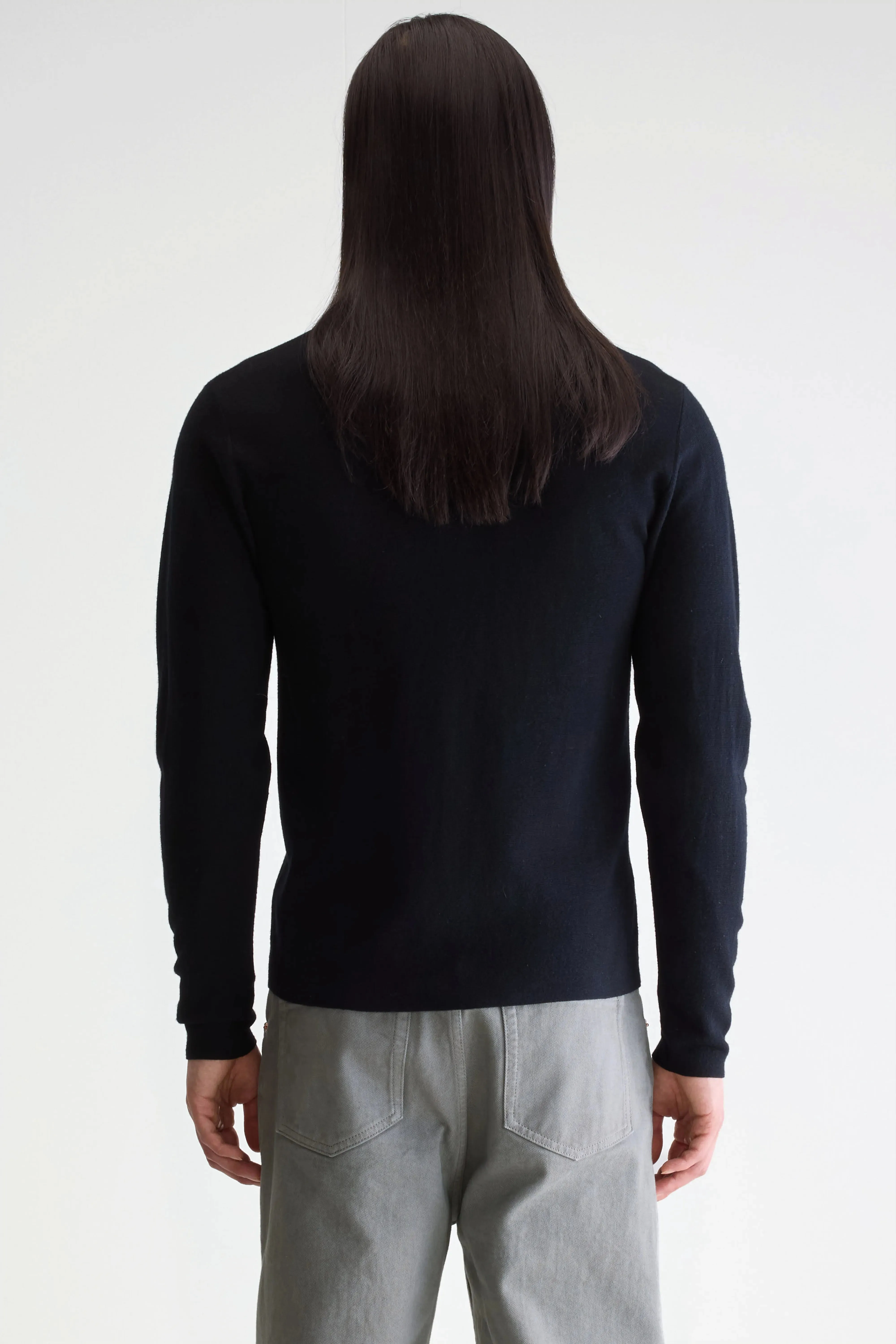 Dynay slim polo sweater (252 / M / BLACK) sold by Bellerose product image thumbnail 4