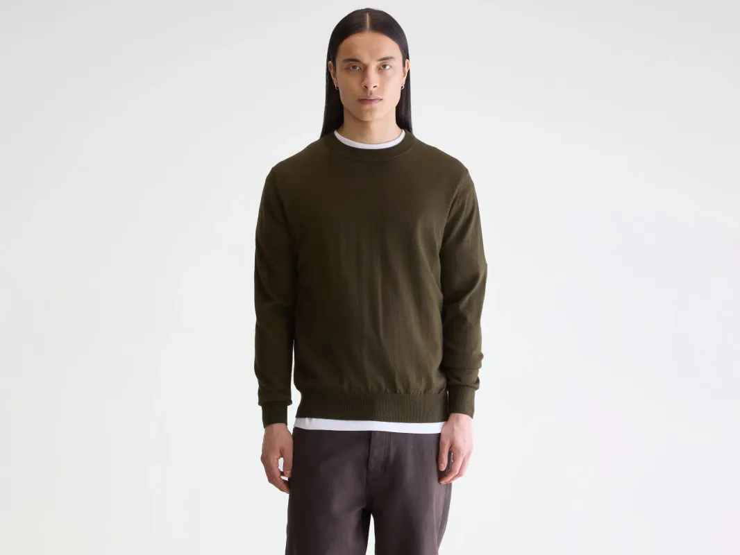Dilliv crewneck sweater (252 / M / ARMY) sold by Bellerose