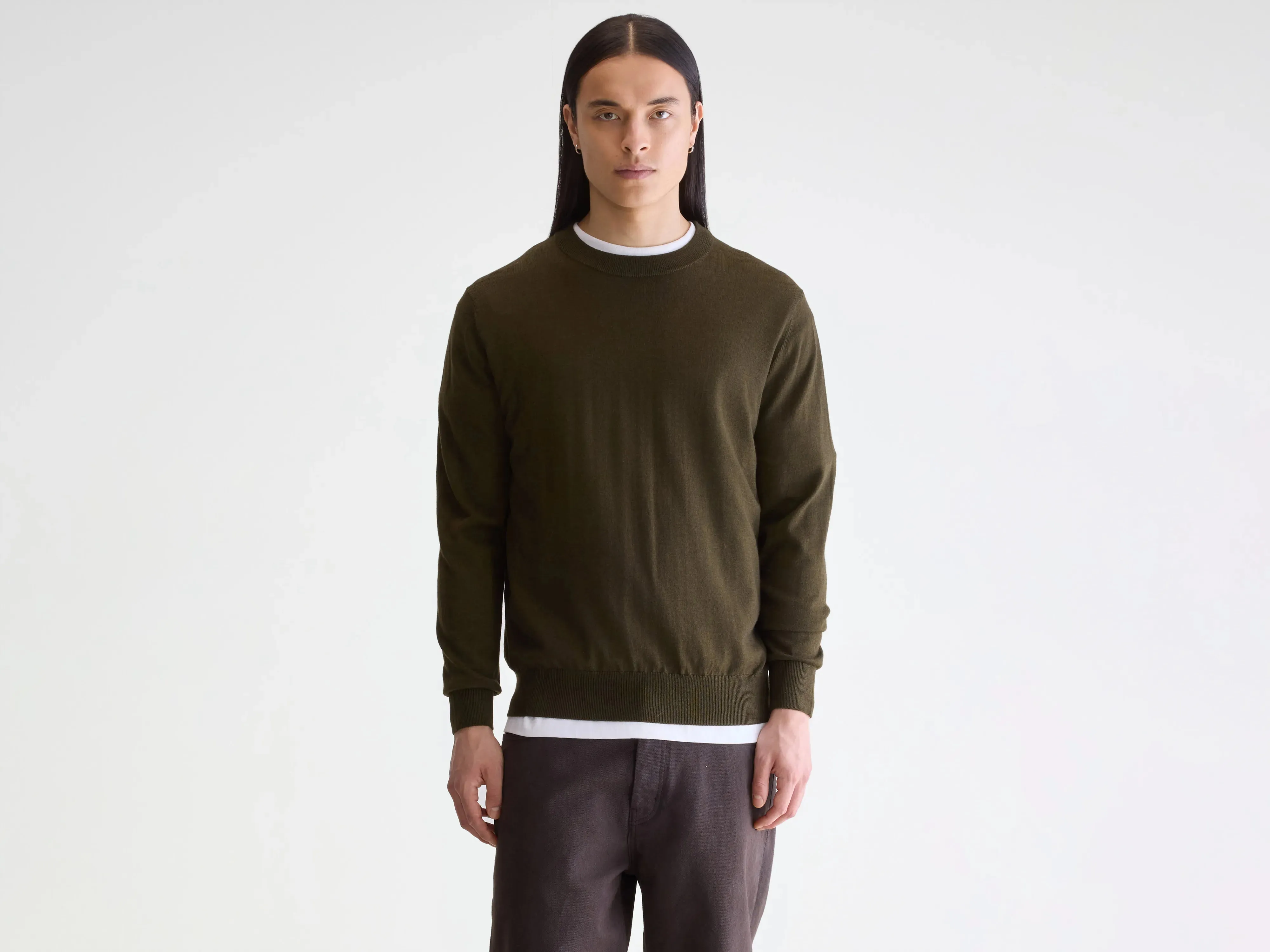 Dilliv crewneck sweater (252 / M / ARMY) sold by Bellerose