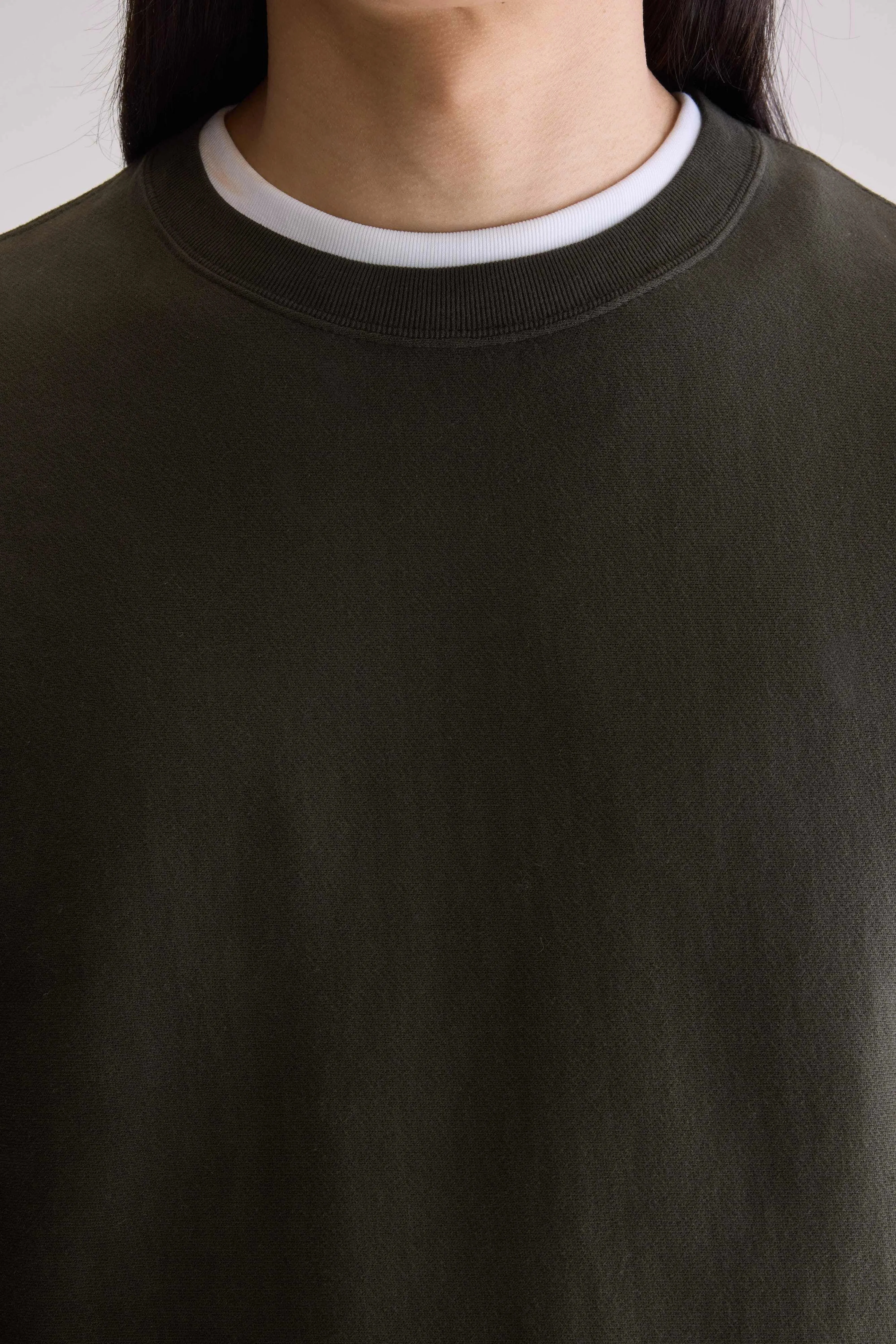 Flake crewneck sweatshirt (252 / M / DARK OLIVE) sold by Bellerose product image thumbnail 5