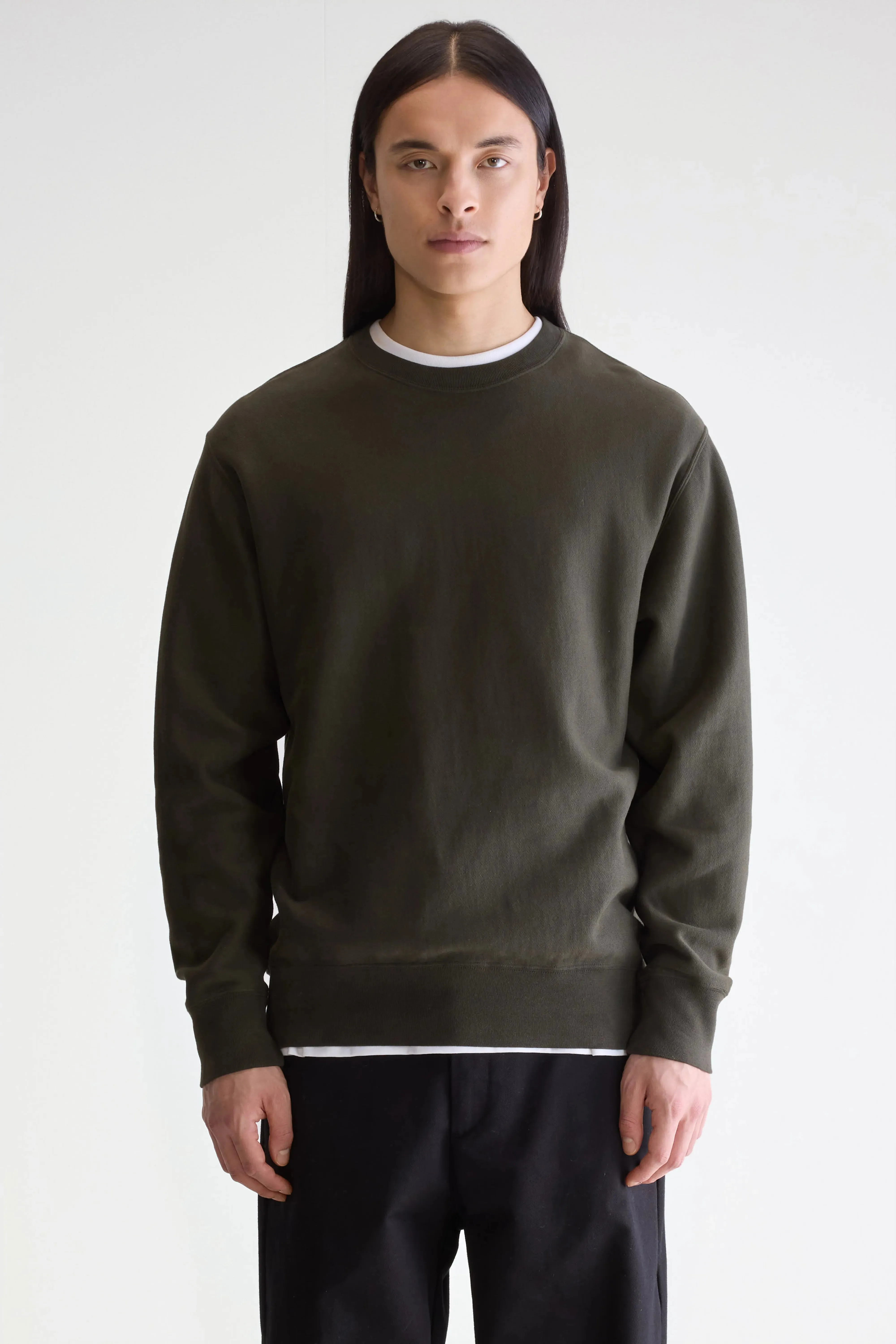 Flake crewneck sweatshirt (252 / M / DARK OLIVE) sold by Bellerose product image thumbnail 2