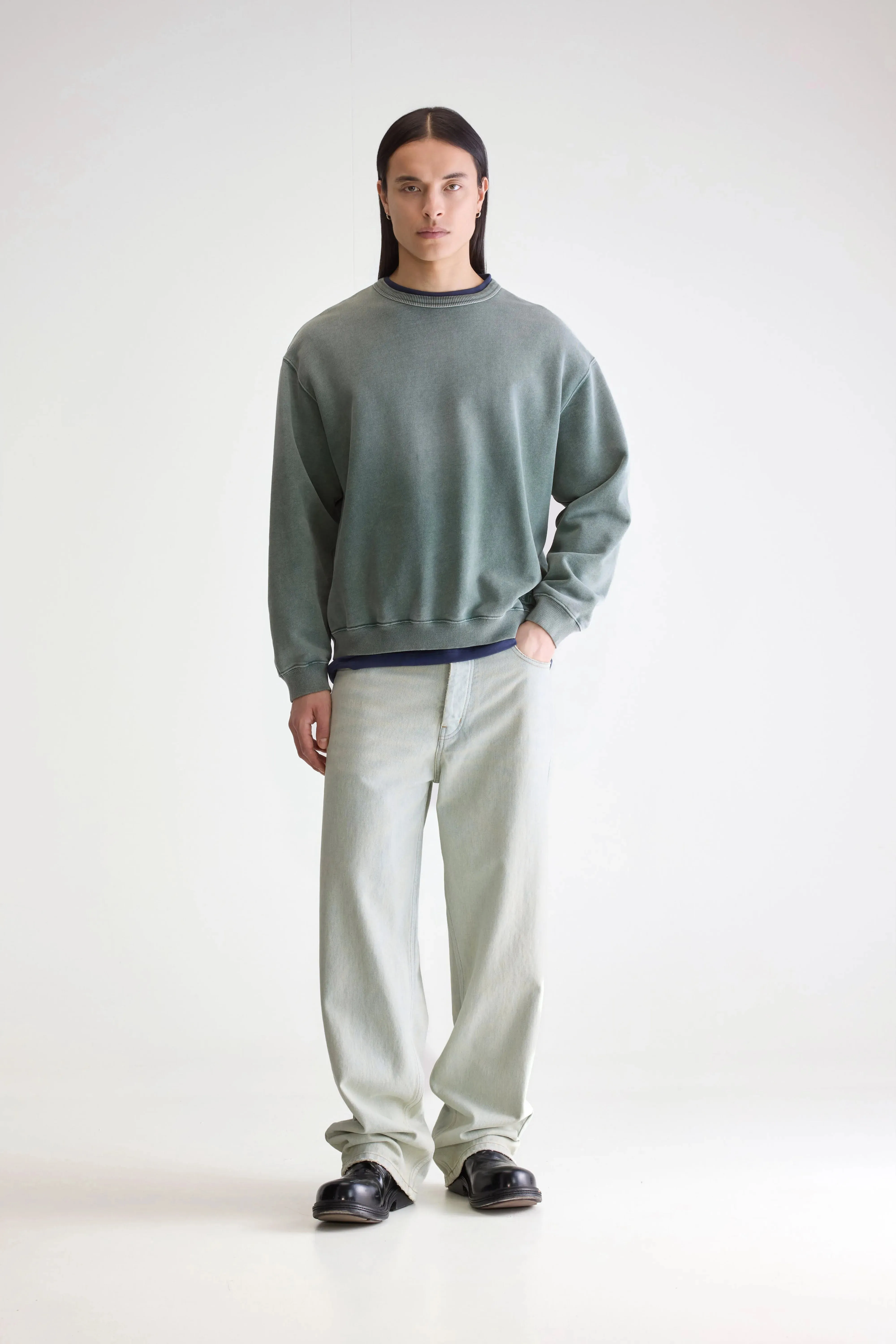 Fabien crewneck sweatshirt (252 / M / BOTTLE) sold by Bellerose product image thumbnail 3