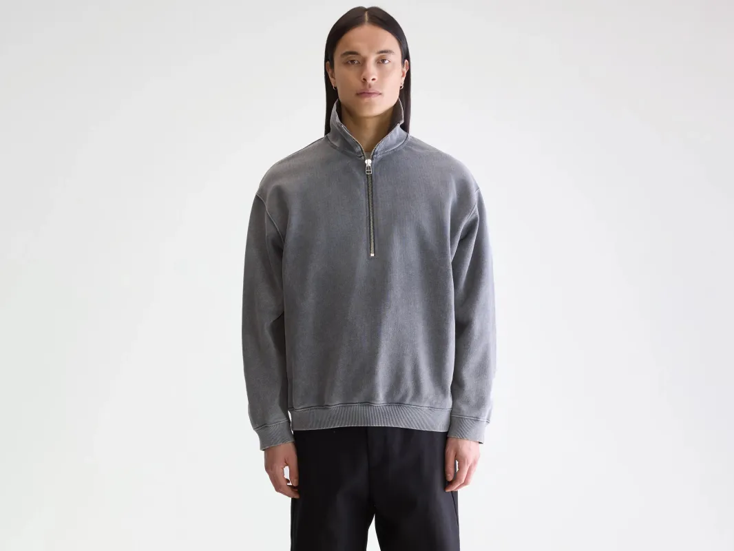 Fabro half-zip sweatshirt (252 / M / BLACK BLUE) sold by Bellerose