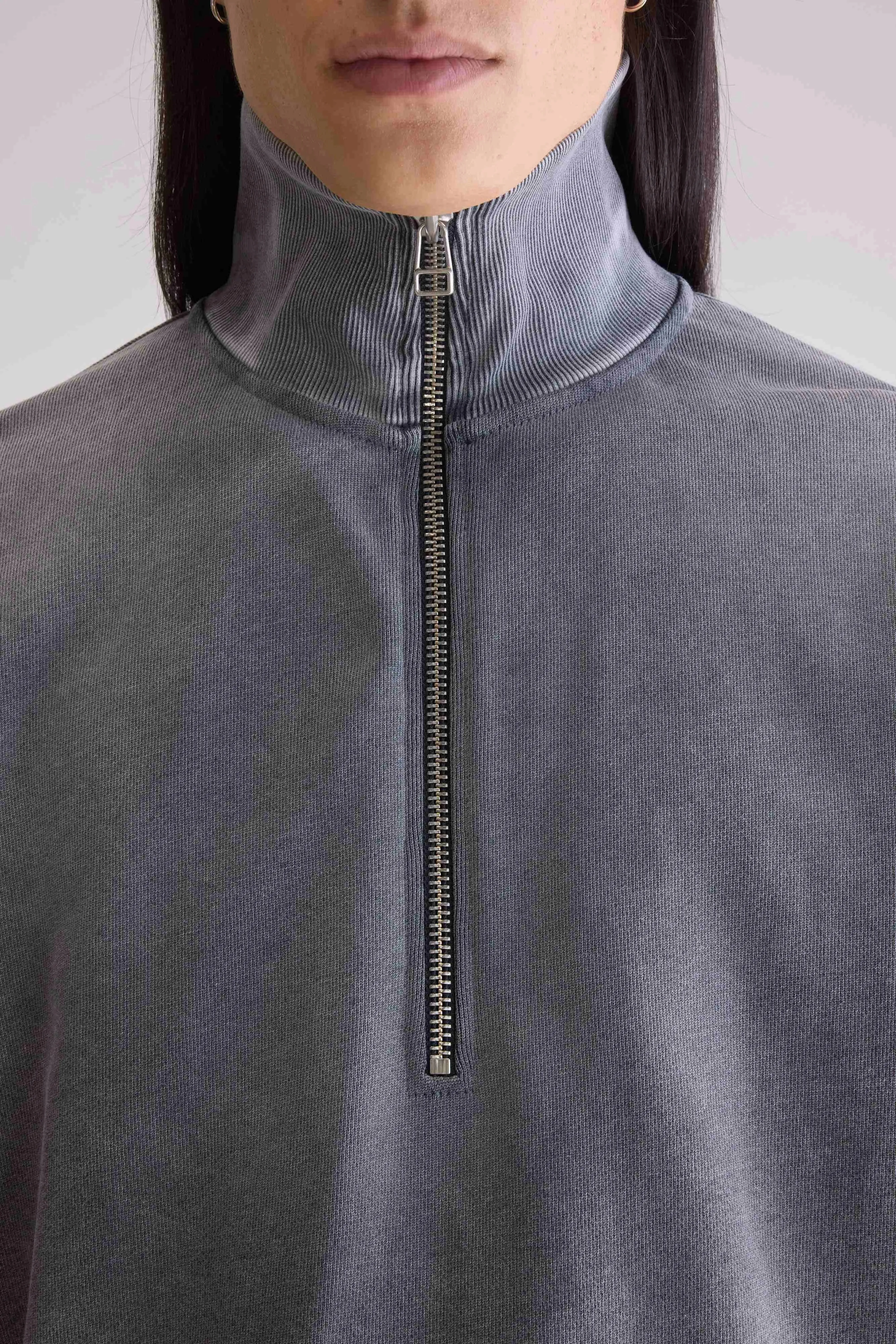 Fabro half-zip sweatshirt (252 / M / BLACK BLUE) sold by Bellerose product image thumbnail 5