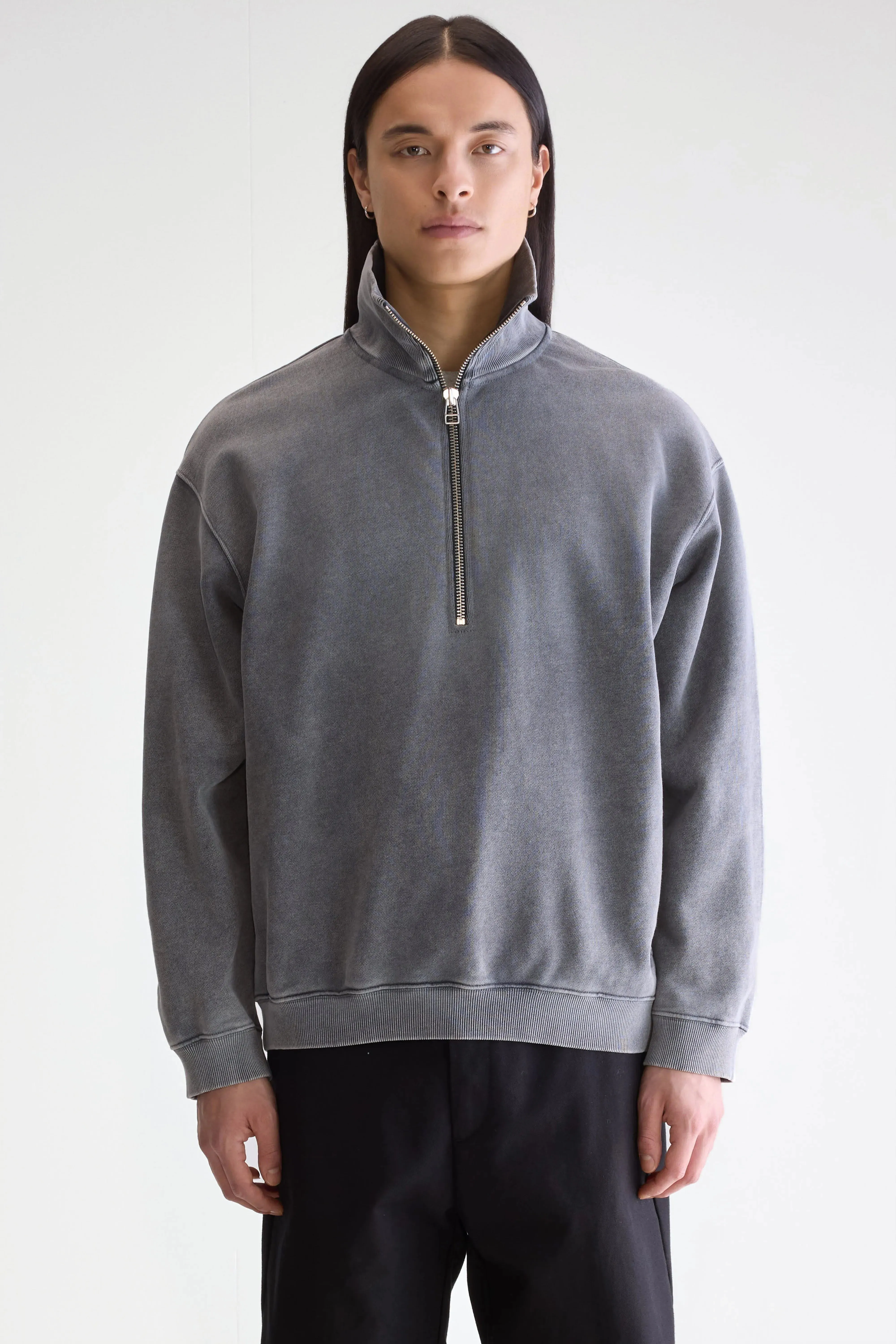 Fabro half-zip sweatshirt (252 / M / BLACK BLUE) sold by Bellerose product image thumbnail 2
