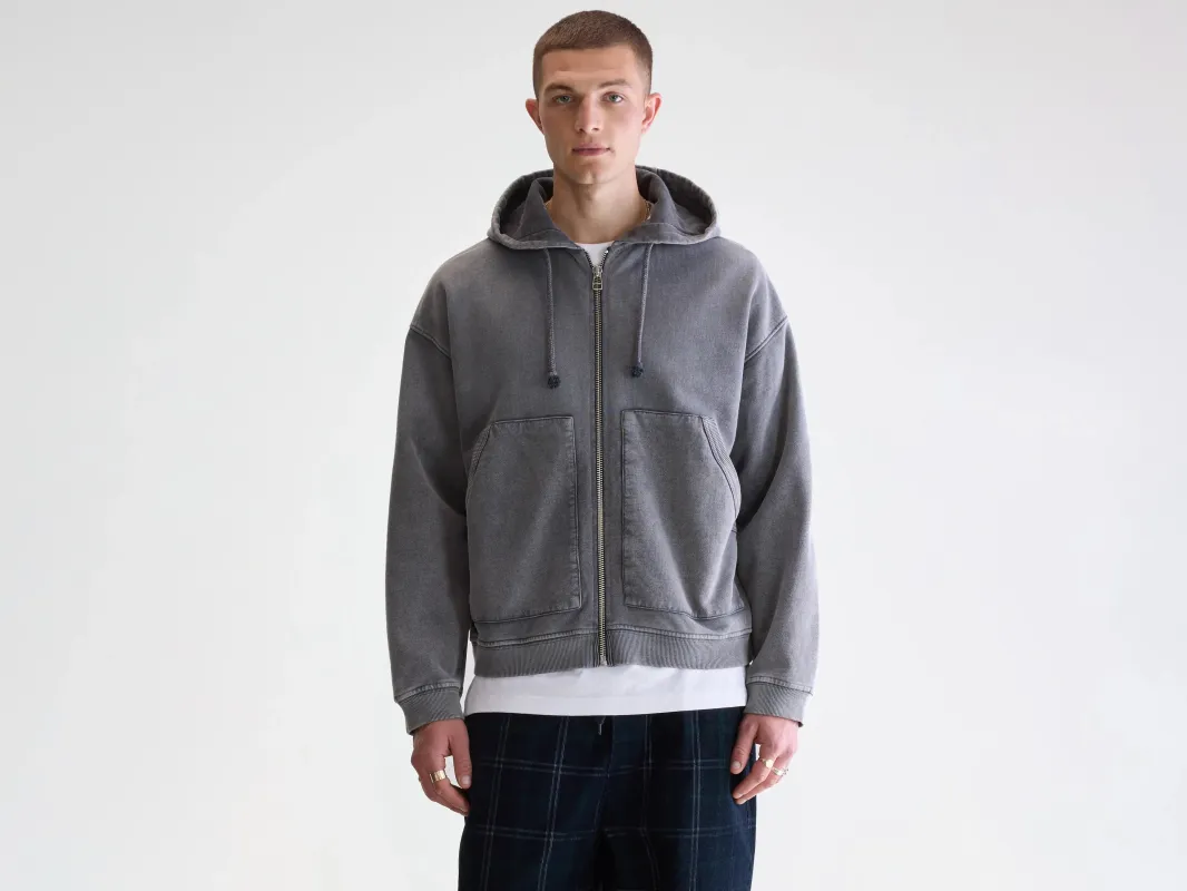 Falkon zip-up hoodie (252 / M / BLACK BLUE) sold by Bellerose