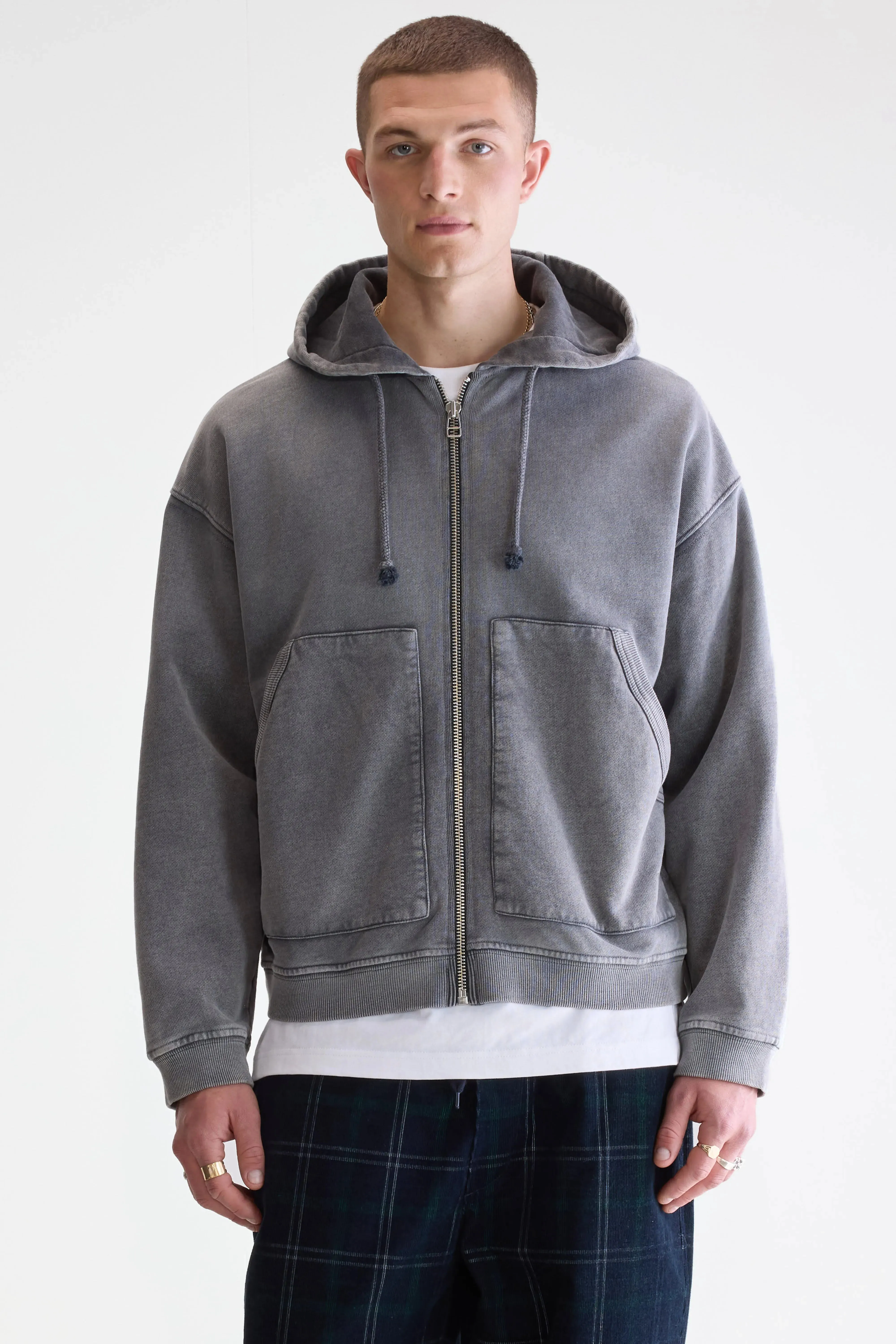 Falkon zip-up hoodie (252 / M / BLACK BLUE) sold by Bellerose product image thumbnail 2