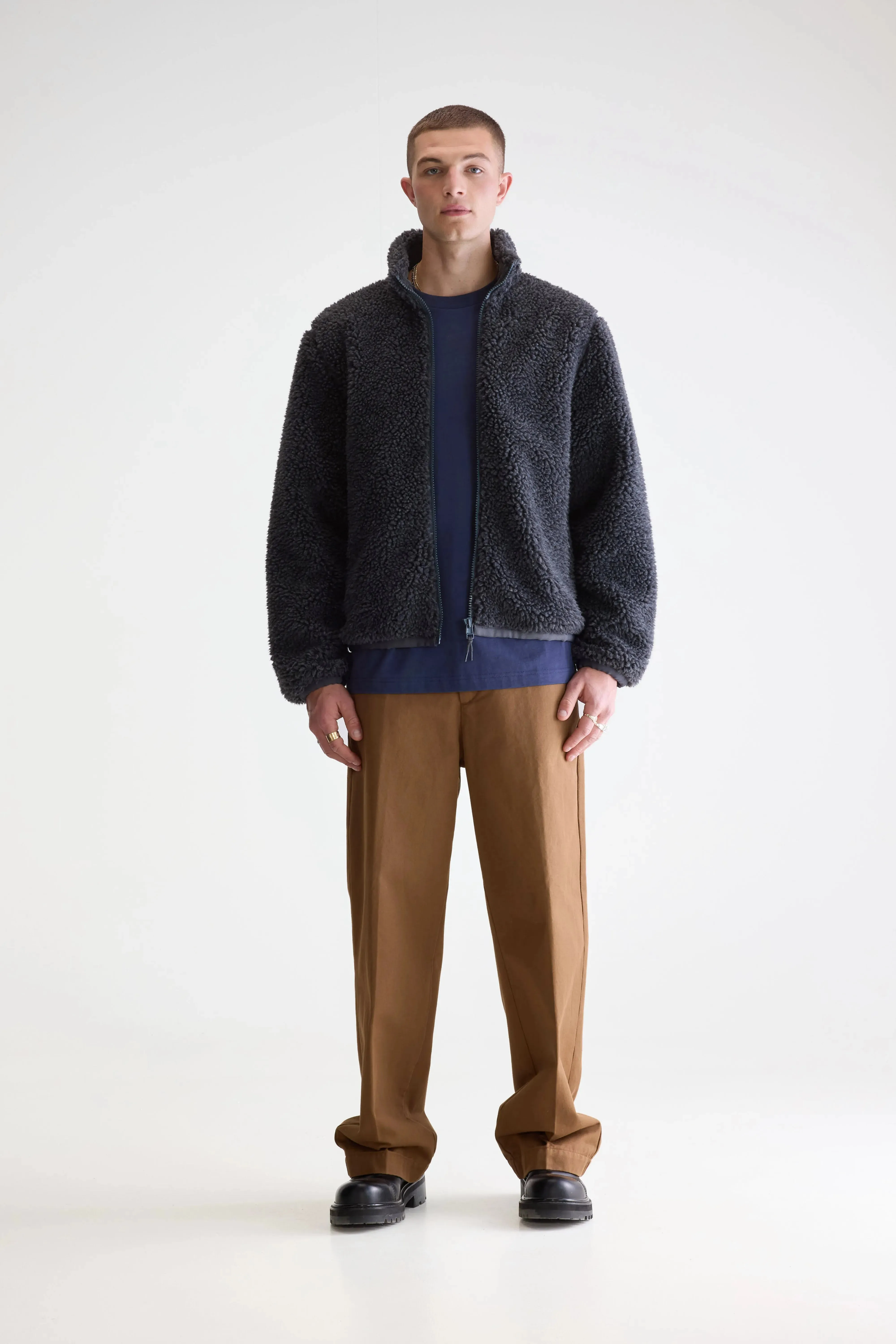 Jeremy zip-up teddy sweatshirt (252 / M / CHARCOAL) sold by Bellerose product image thumbnail 2