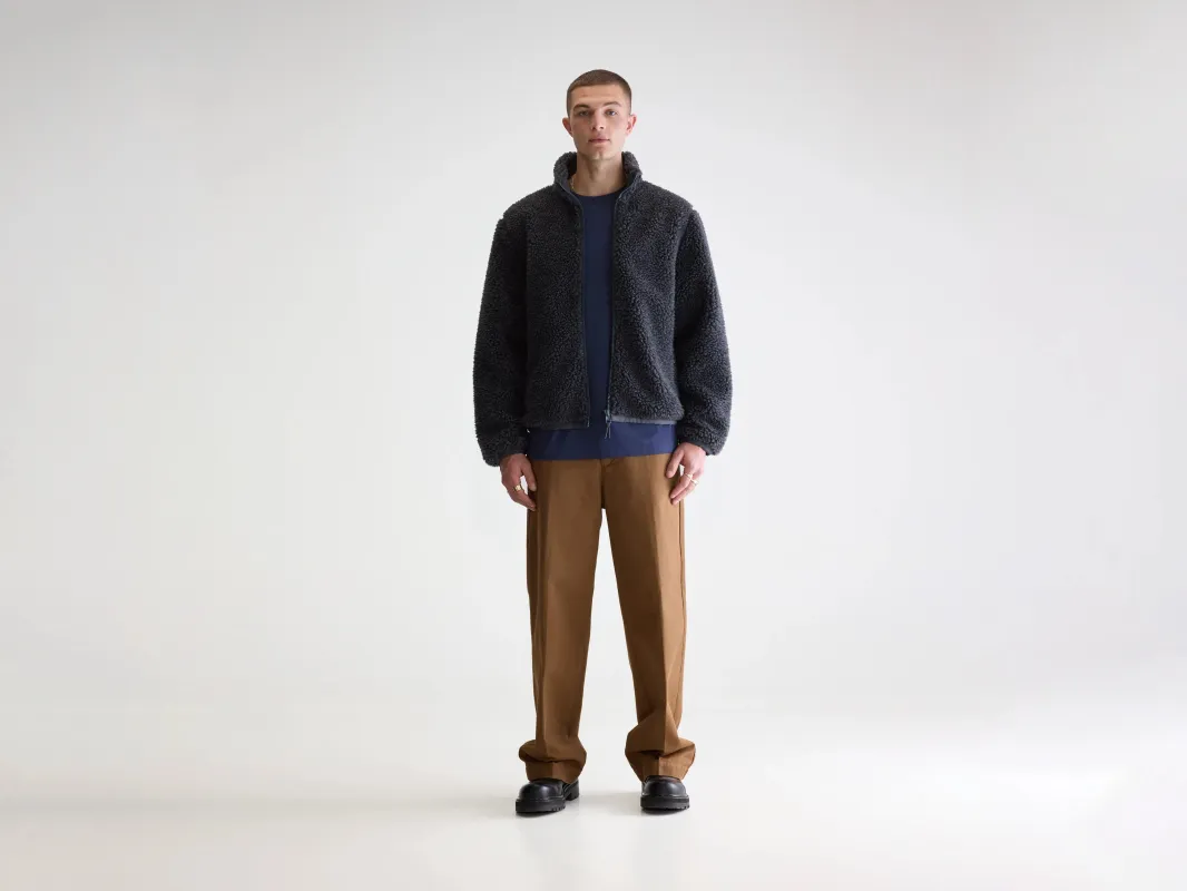 Jeremy zip-up teddy sweatshirt (252 / M / CHARCOAL) made by Bellerose