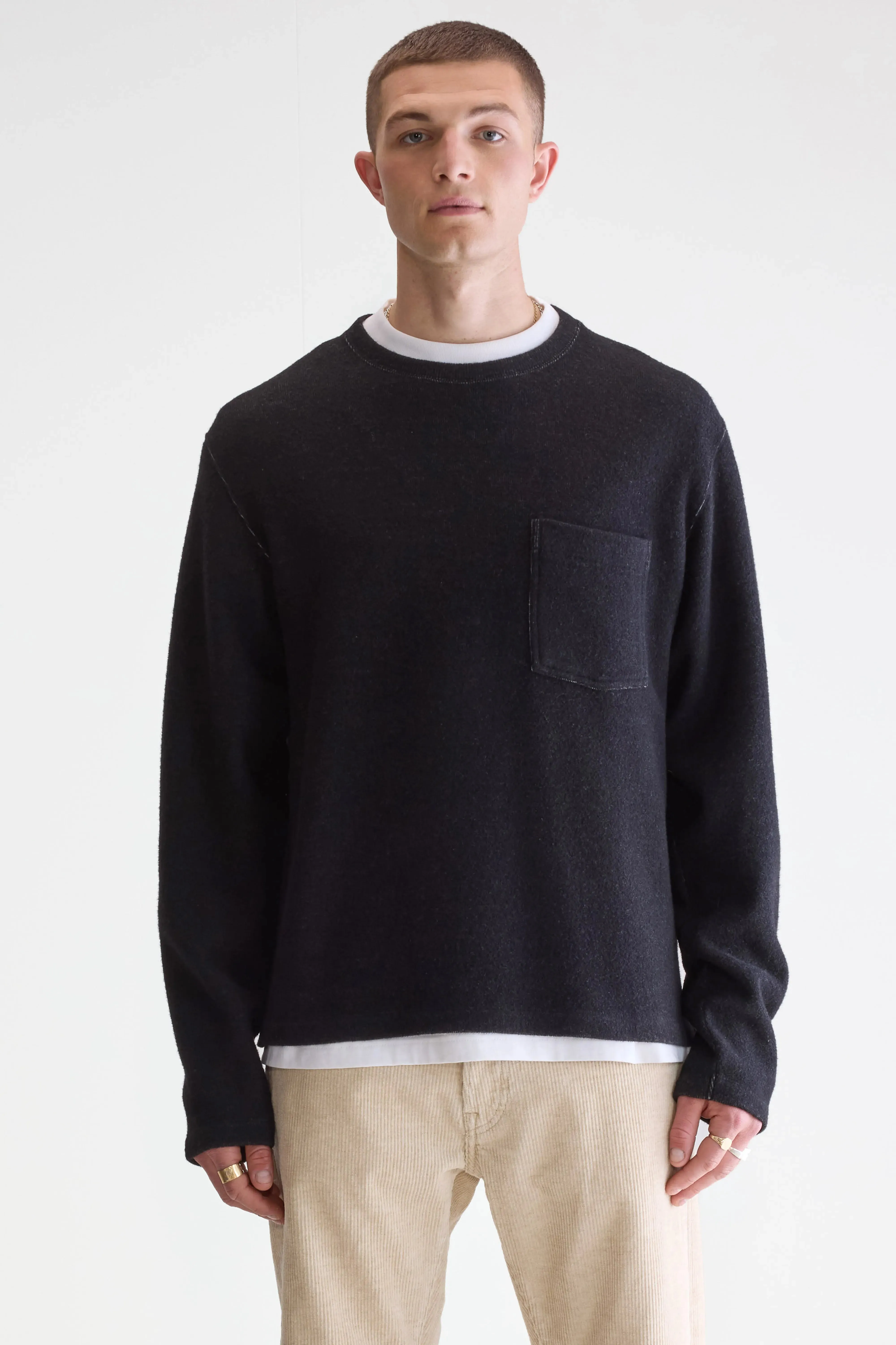 Velo crewneck sweatshirt (252 / M / BLACK) sold by Bellerose product image thumbnail 2
