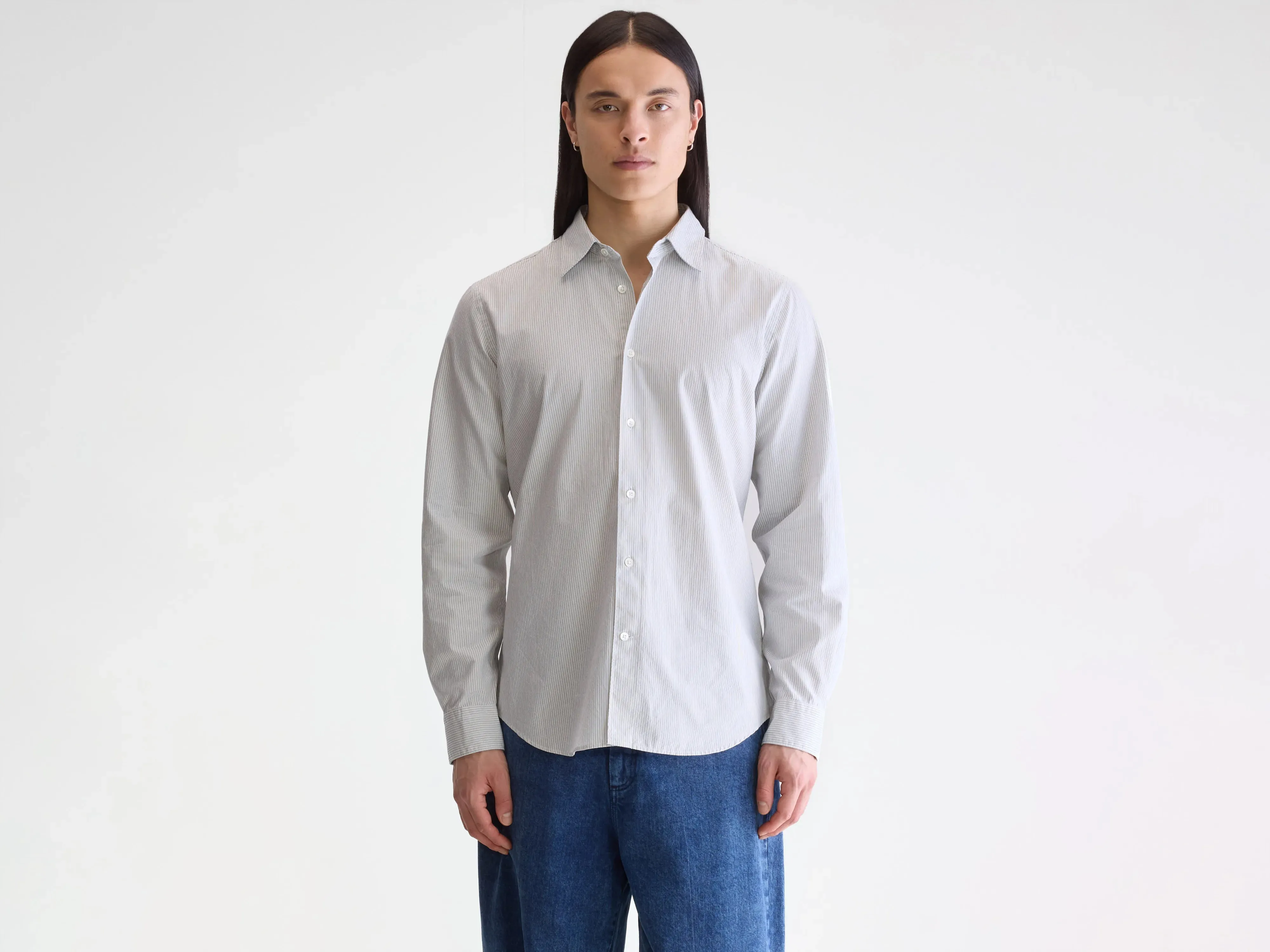 Gabe slim shirt (252 / M / STRIPE U) sold by Bellerose
