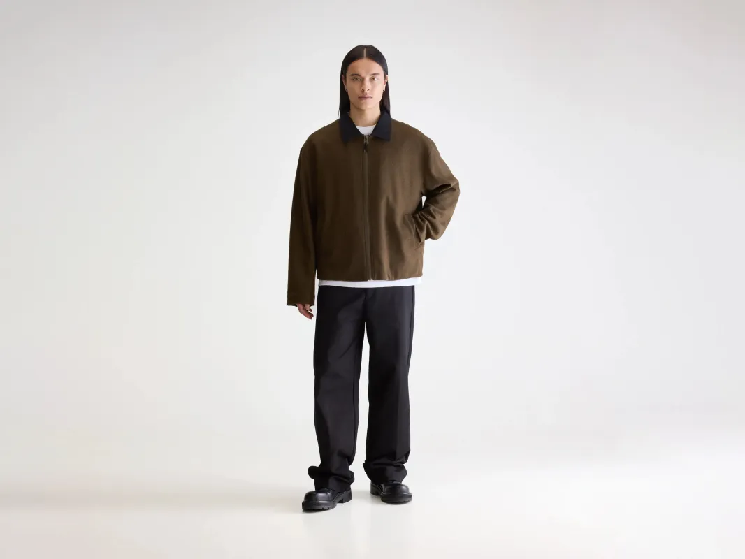 Jambo zipped jacket (252 / M / DARK OLIVE) sold by Bellerose