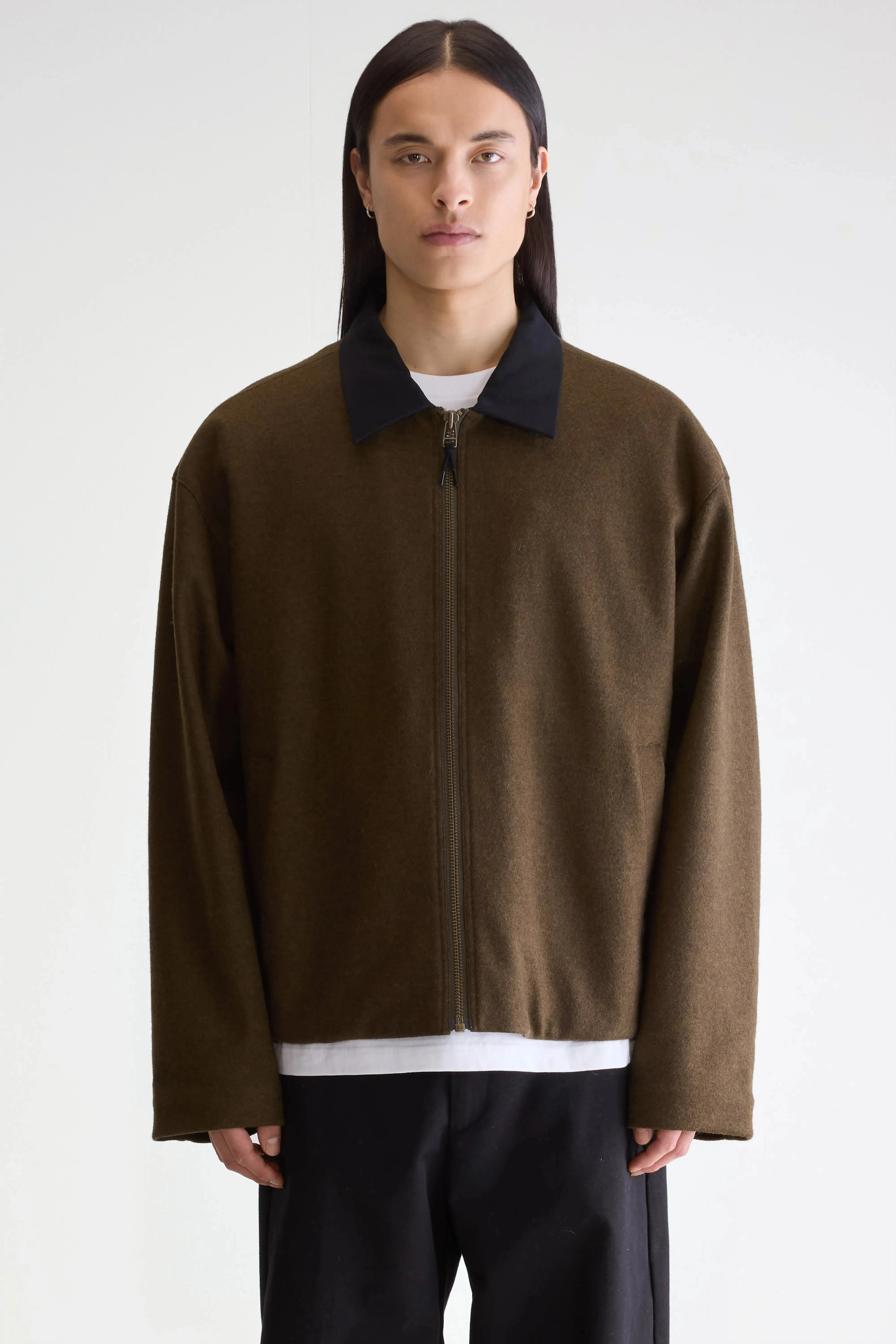 Jambo zipped jacket (252 / M / DARK OLIVE) sold by Bellerose product image thumbnail 3