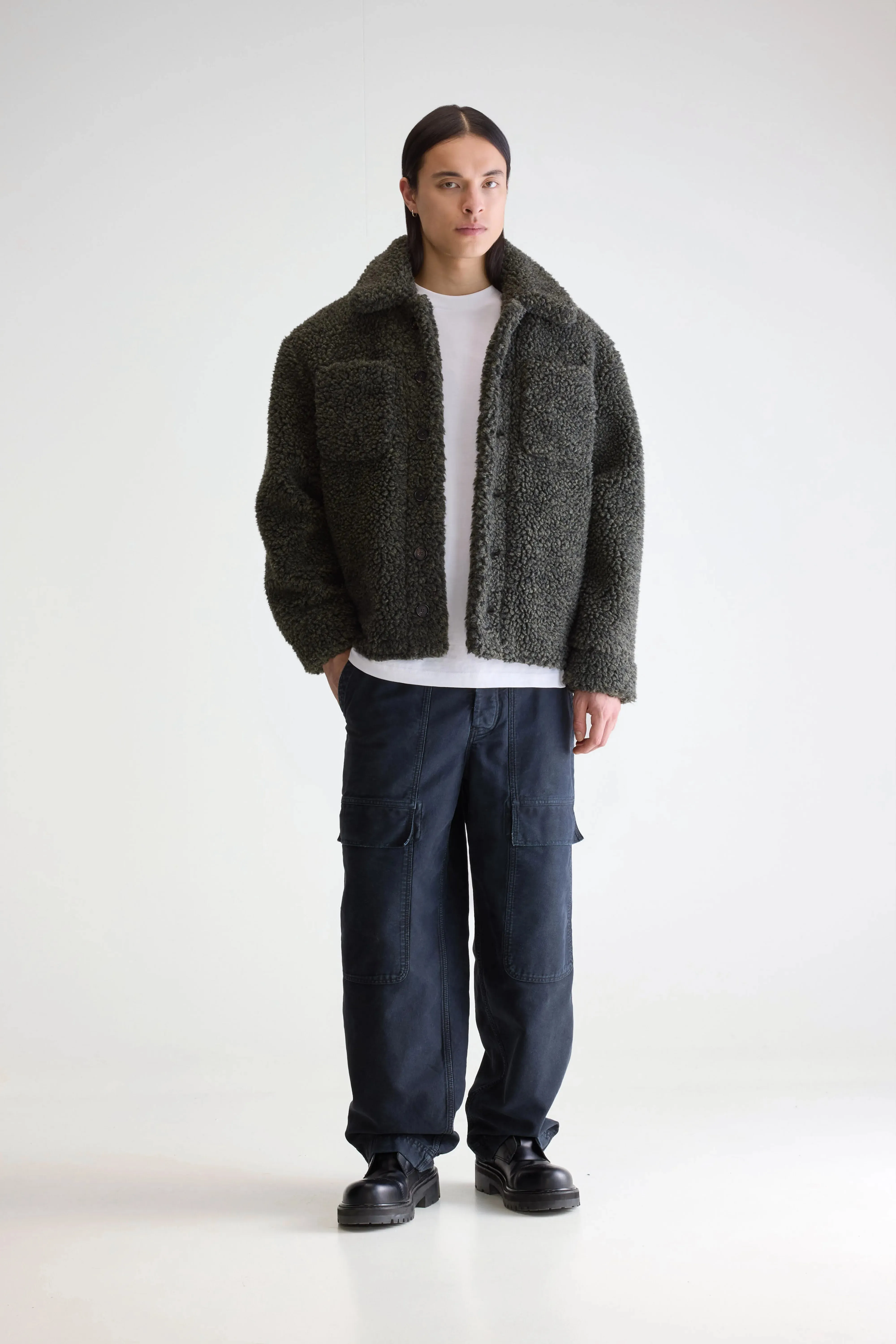 Jezzo teddy jacket (252 / M / DARK OLIVE) sold by Bellerose product image thumbnail 2