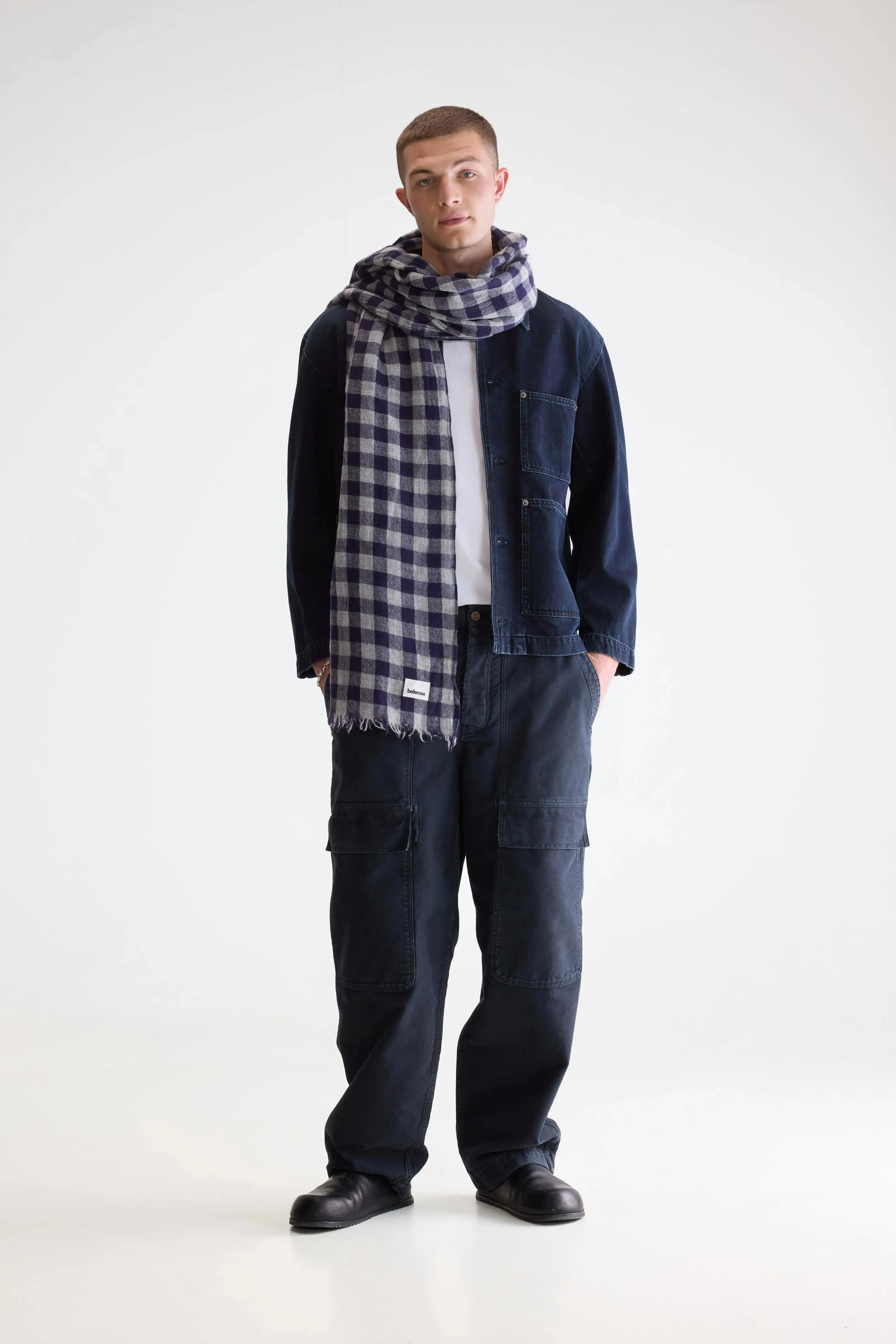 Sicha checkered scarf (252 / M / CHECK A) sold by Bellerose product image thumbnail 3