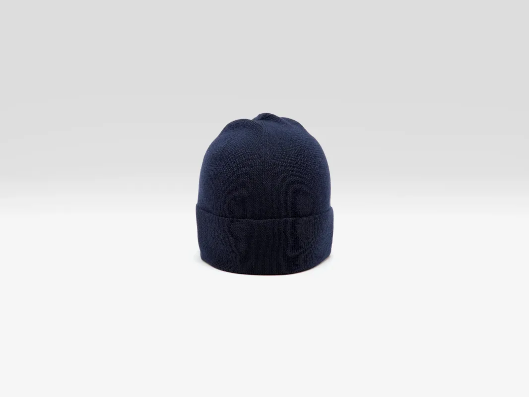 Dilbin ribbed beanie (252 / M / NAVY) sold by Bellerose