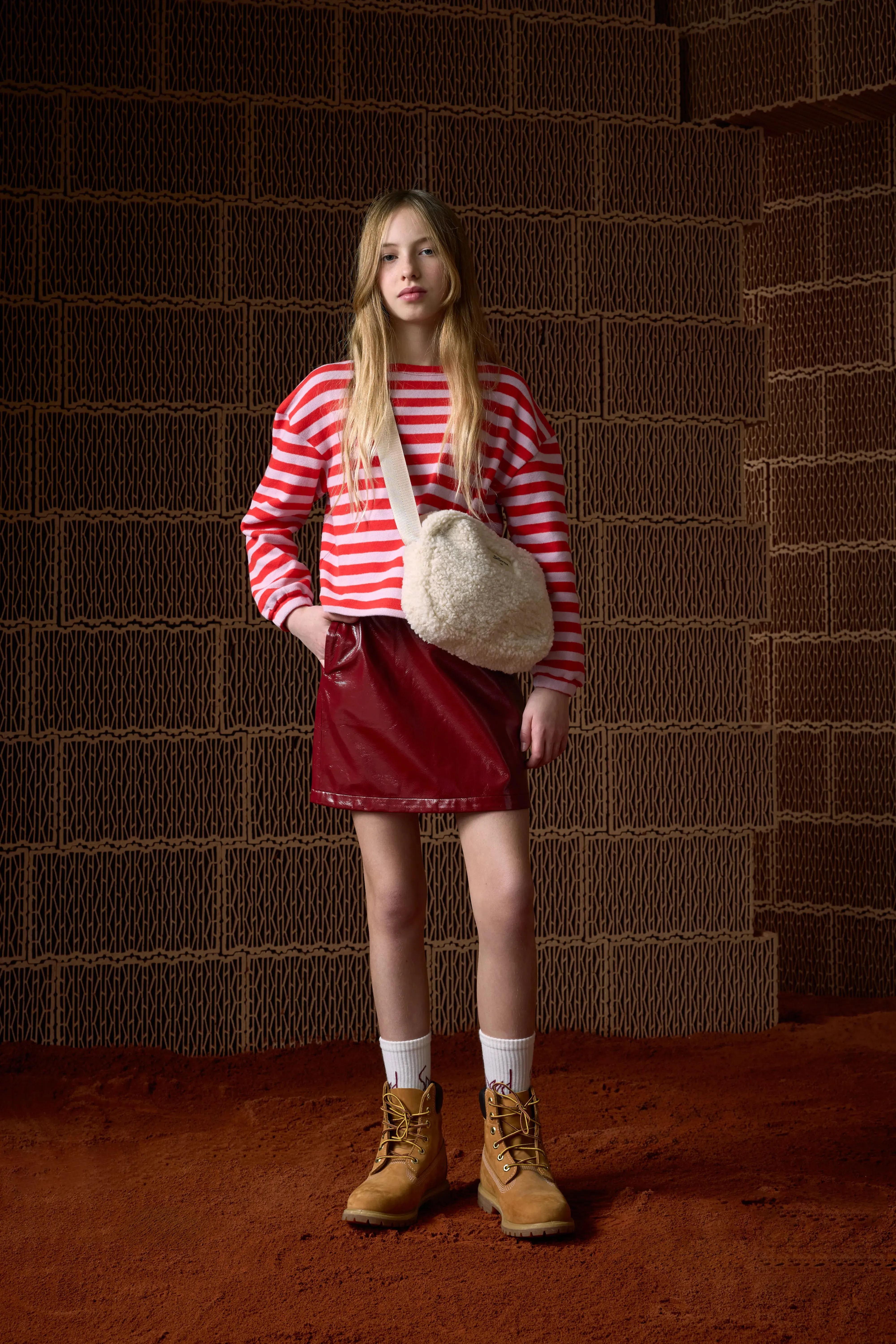 Parise mini skirt (252 / G / CERISE) sold by Bellerose product image thumbnail 2