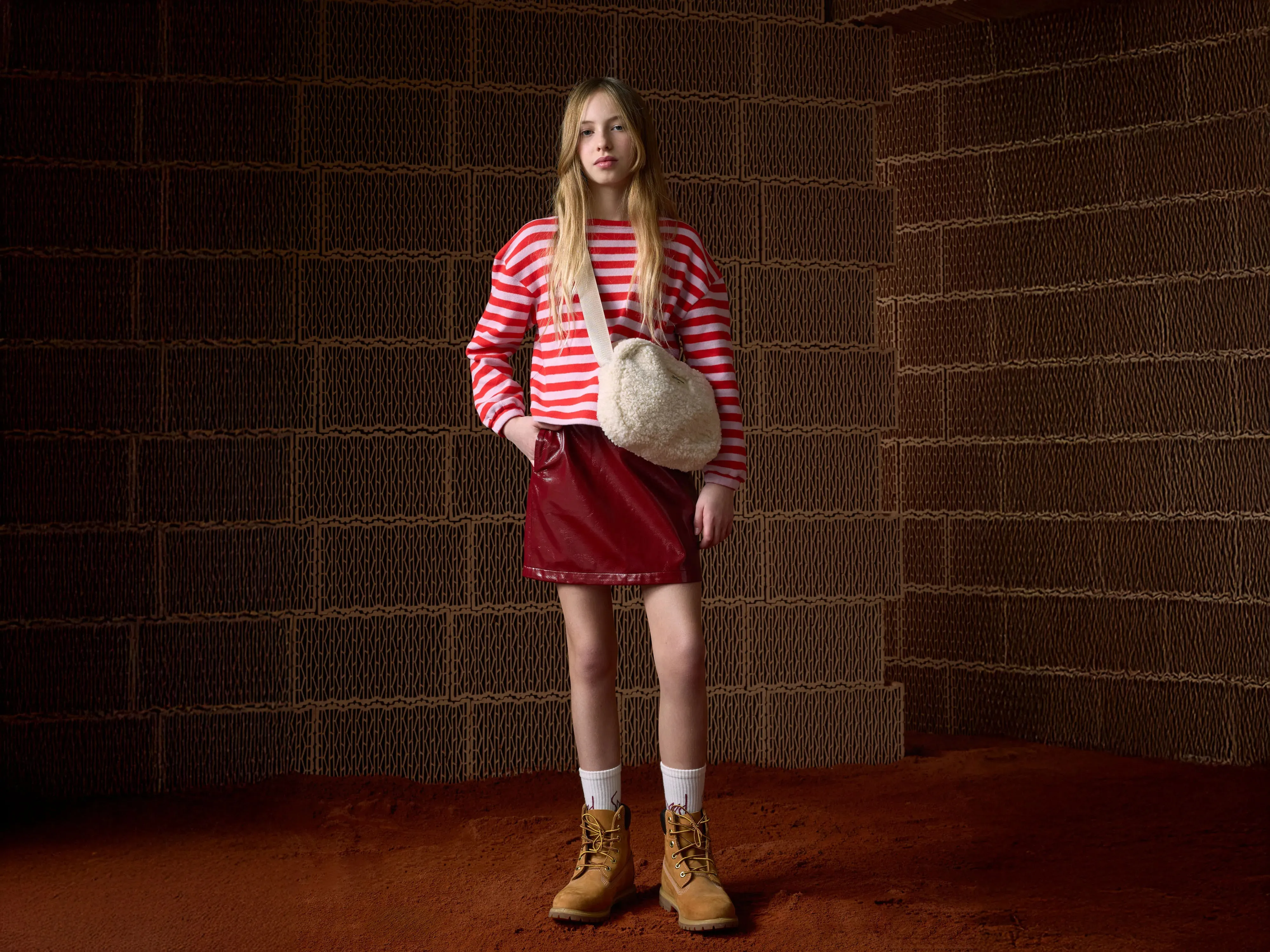 Parise mini skirt (252 / G / CERISE) sold by Bellerose