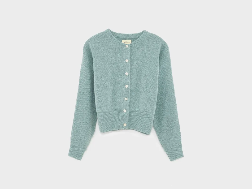 Gimer relaxed cardigan (252 / G / RAIN BLUE) sold by Bellerose