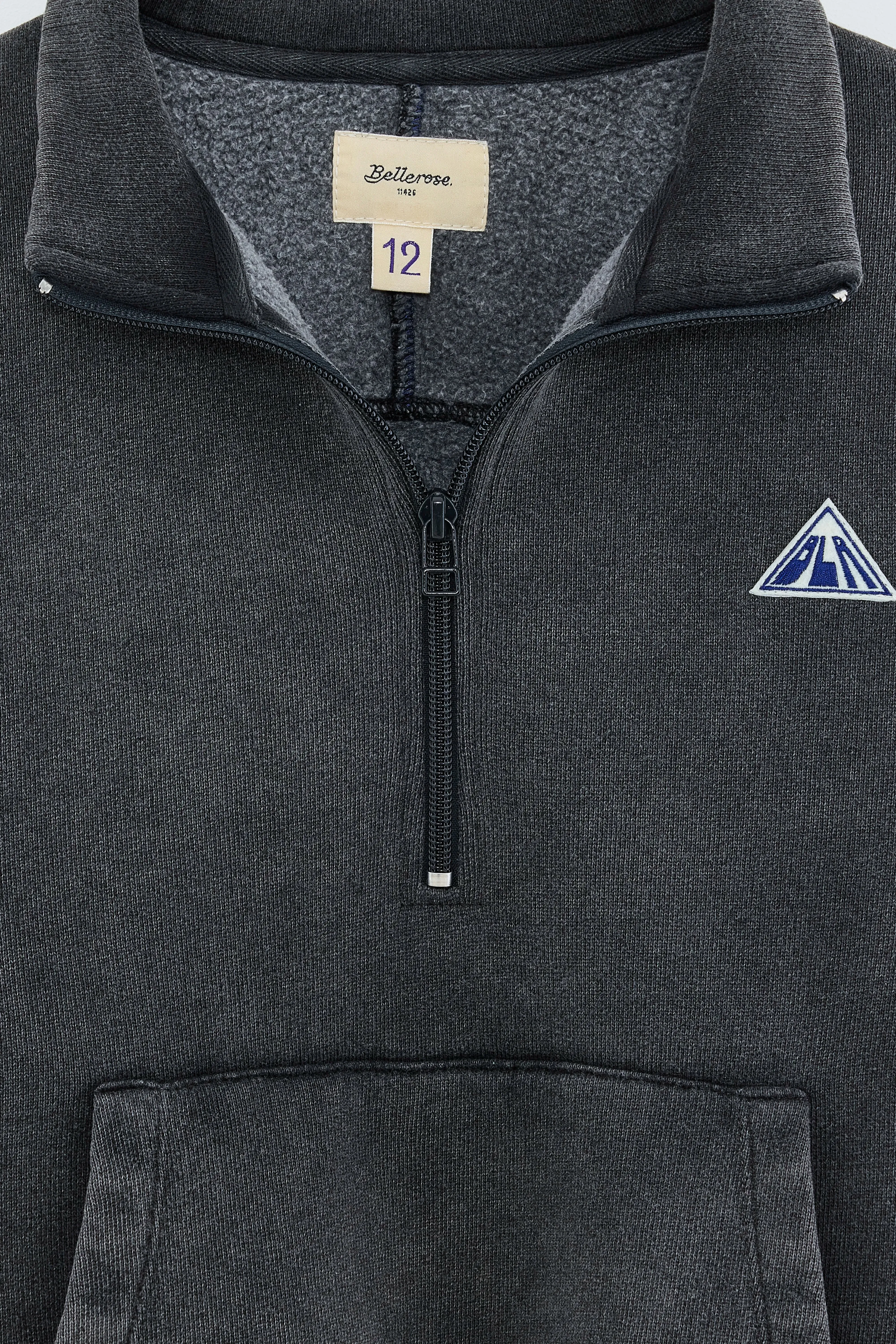 Fabril half-zipped sweatshirt (252 / B / BLACK) sold by Bellerose product image thumbnail 3