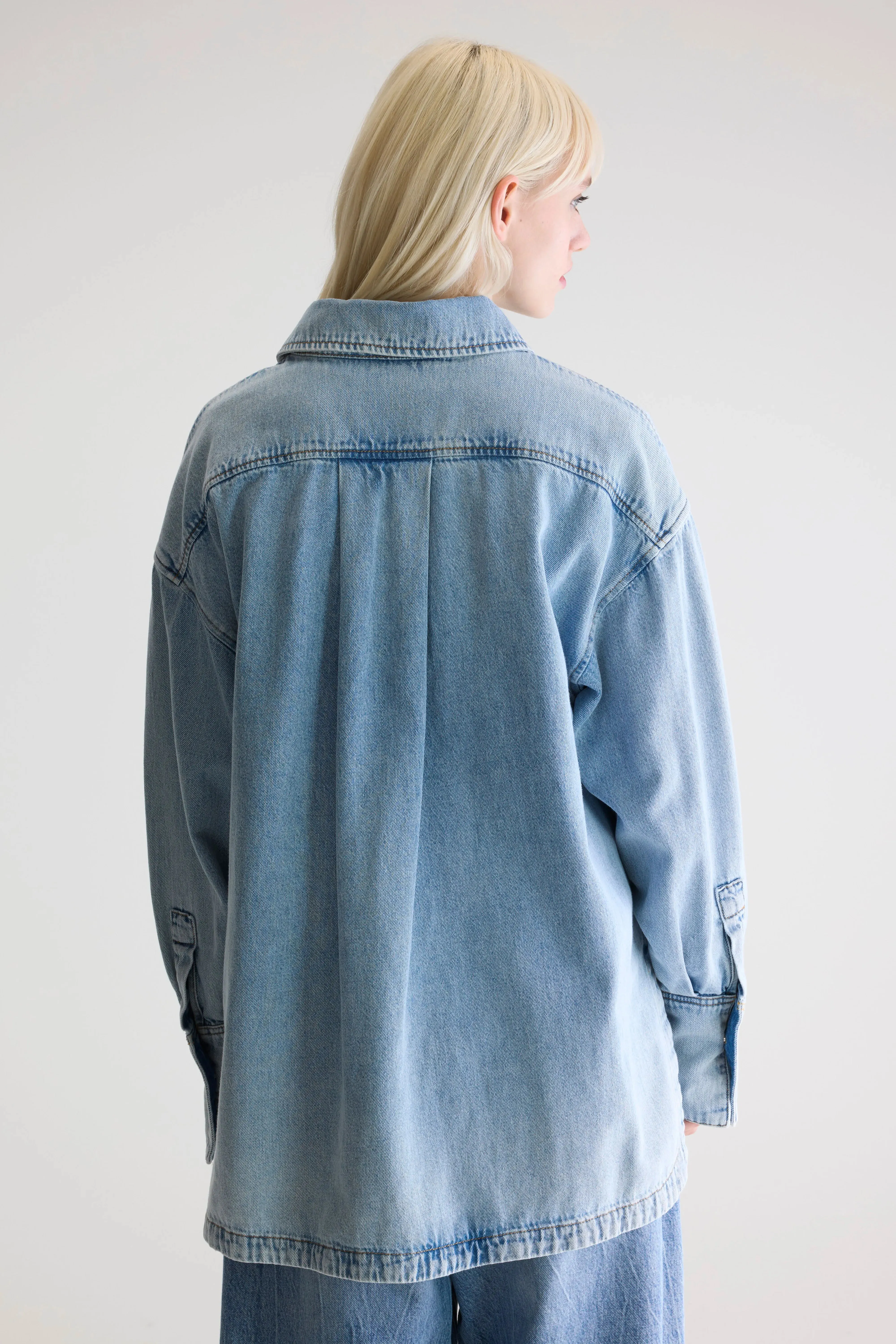 Glory denim overshirt (252 / W / LT BLUE BLEACH) sold by Bellerose product image thumbnail 4