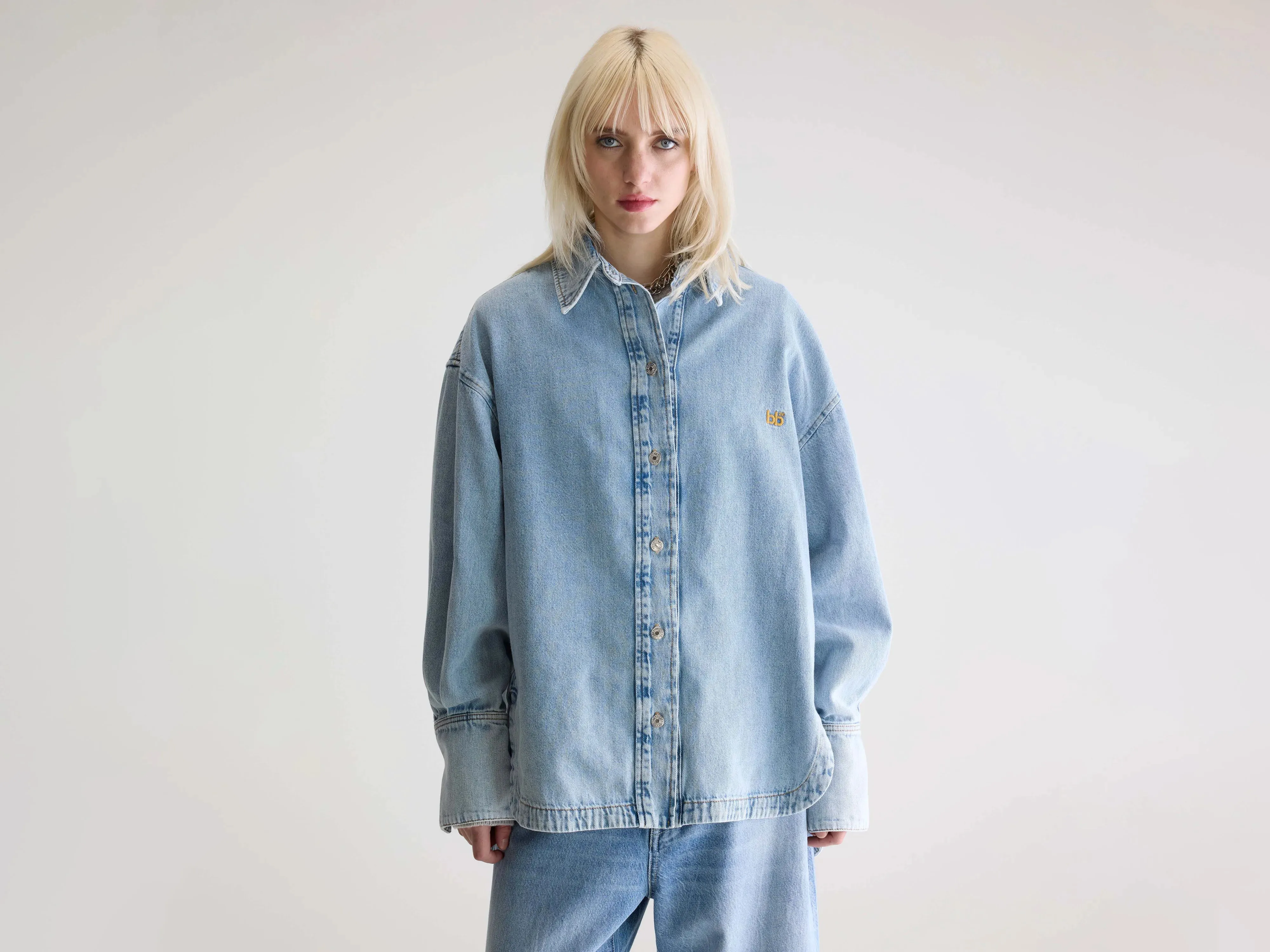 Glory denim overshirt (252 / W / LT BLUE BLEACH) sold by Bellerose