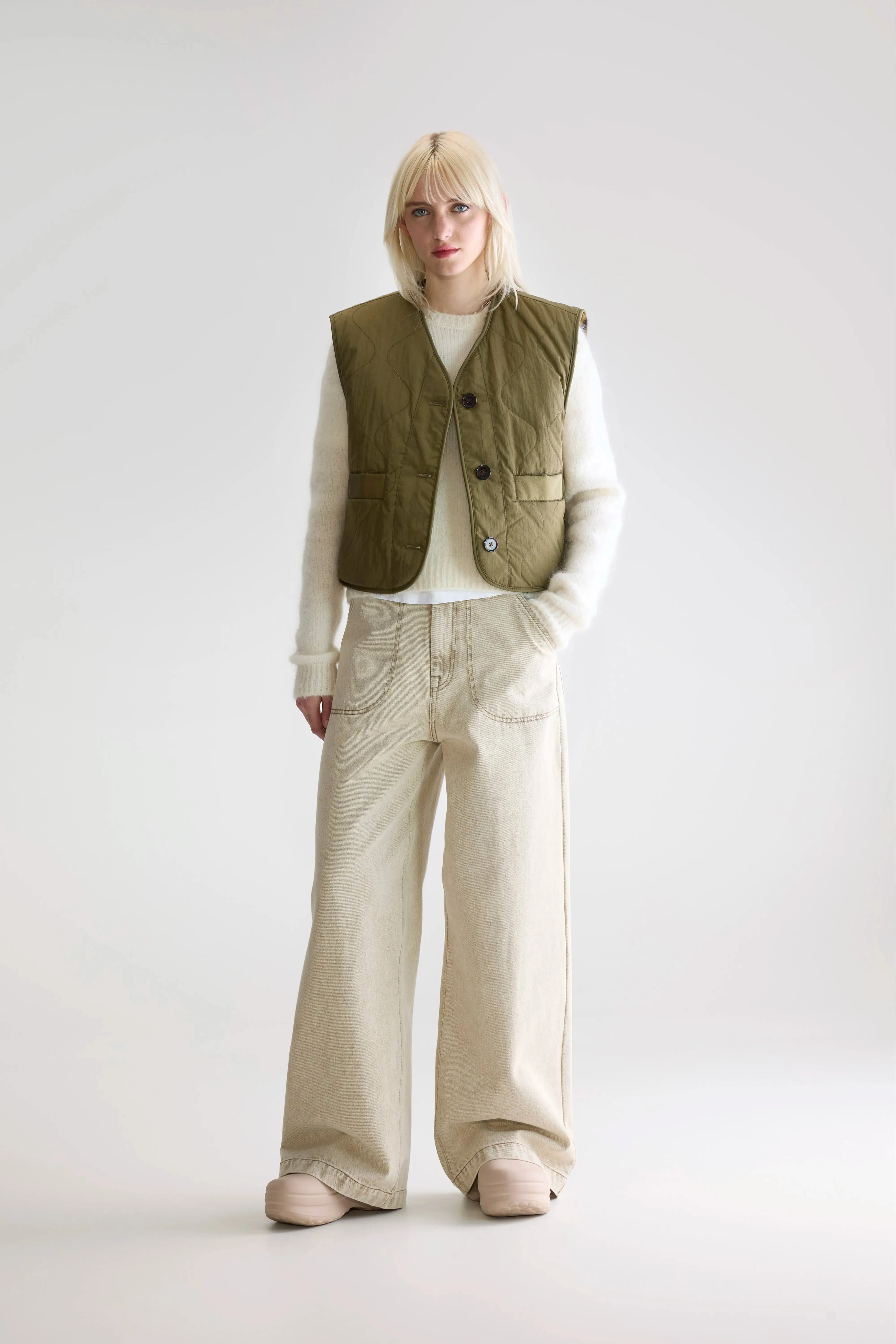 Eloise sleeveless jacket (252 / W / ARMY) sold by Bellerose product image thumbnail 4