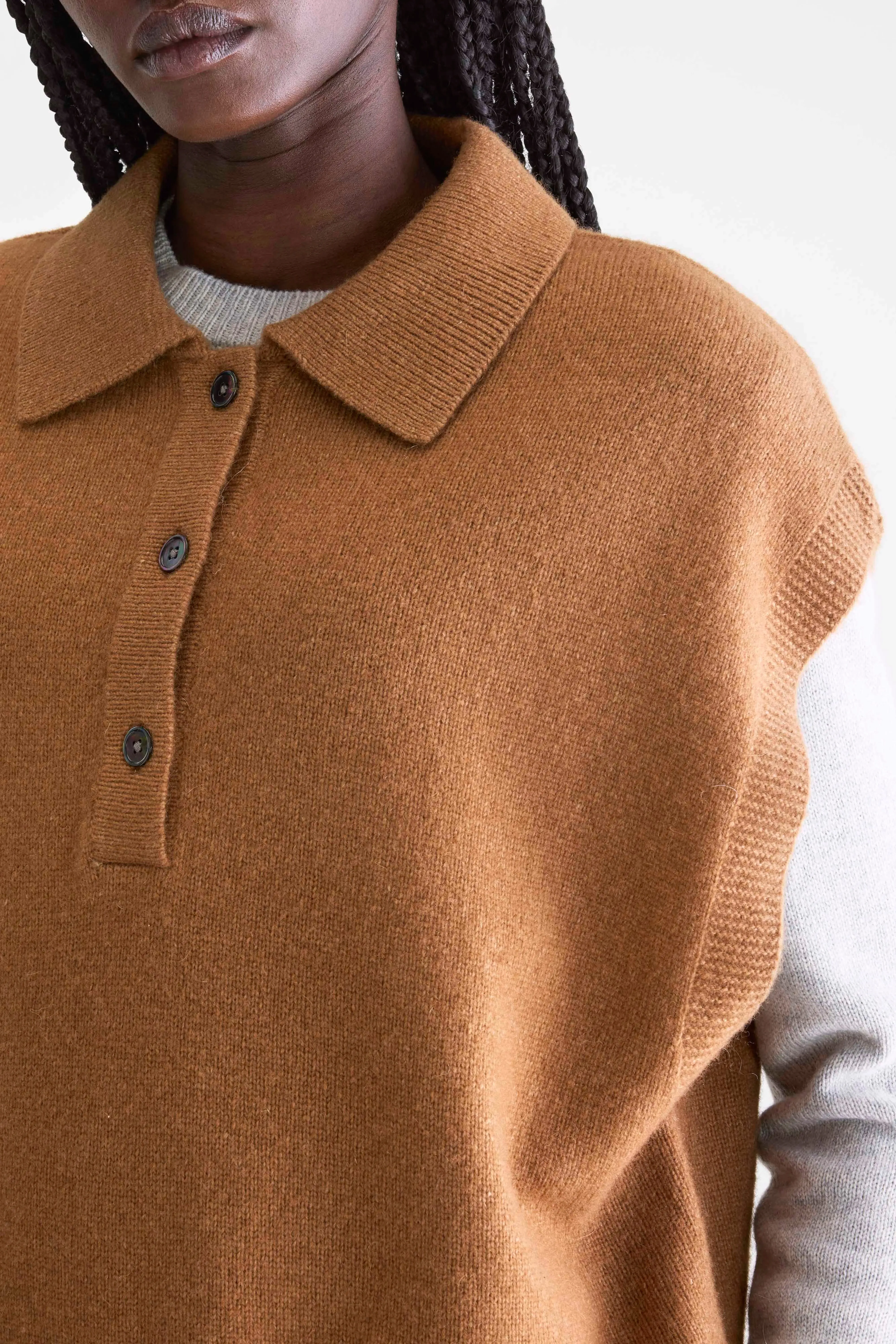 Ameson sleeveless sweater (252 / W / MONK) sold by Bellerose product image thumbnail 5