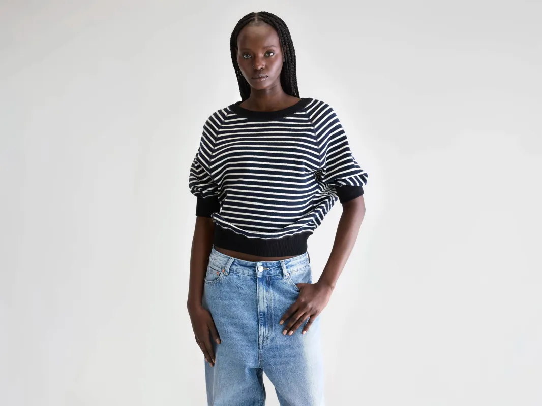 Anglet crewneck sweater (252 / W / STRIPE B) sold by Bellerose