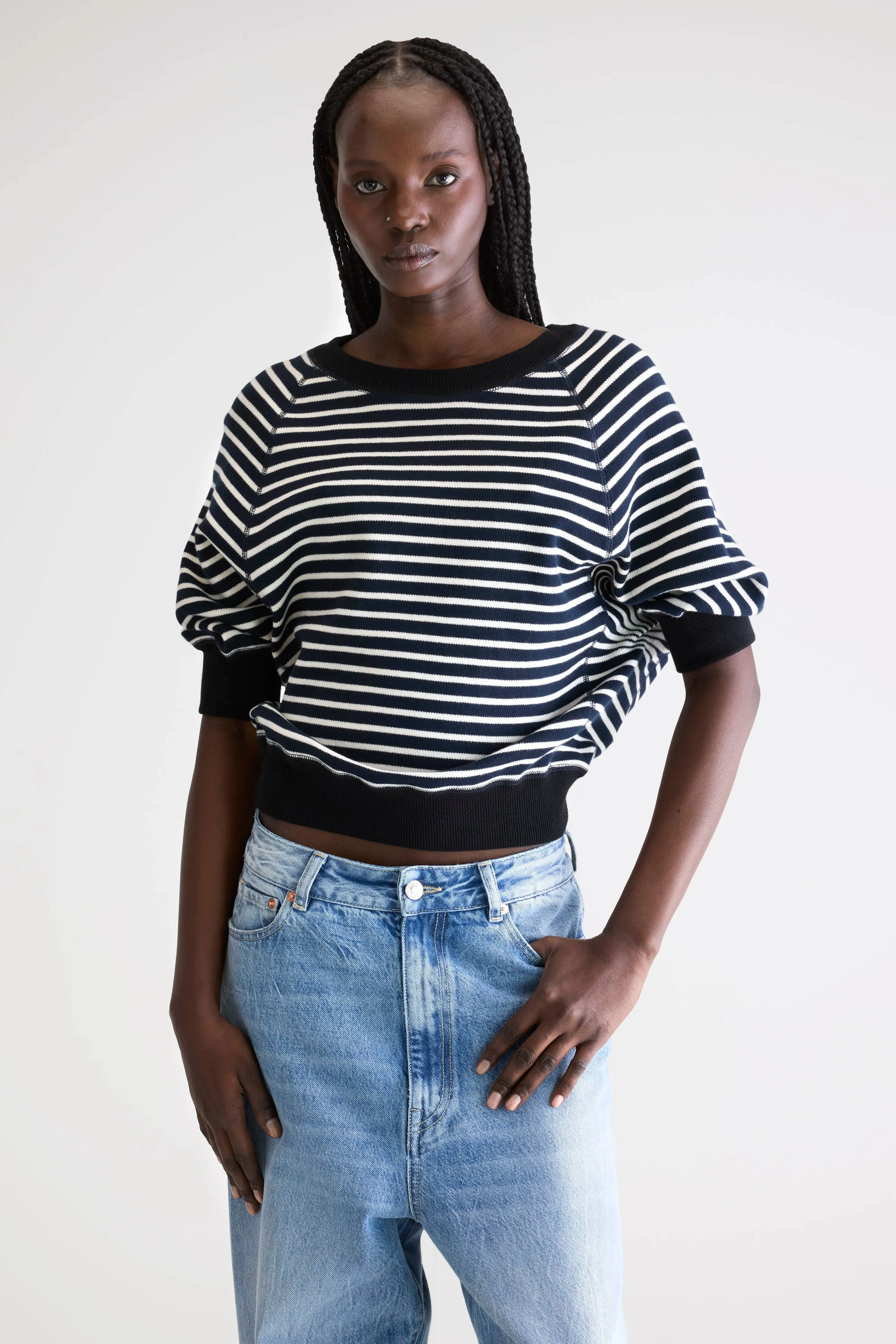 Anglet crewneck sweater (252 / W / STRIPE B) sold by Bellerose product image thumbnail 2