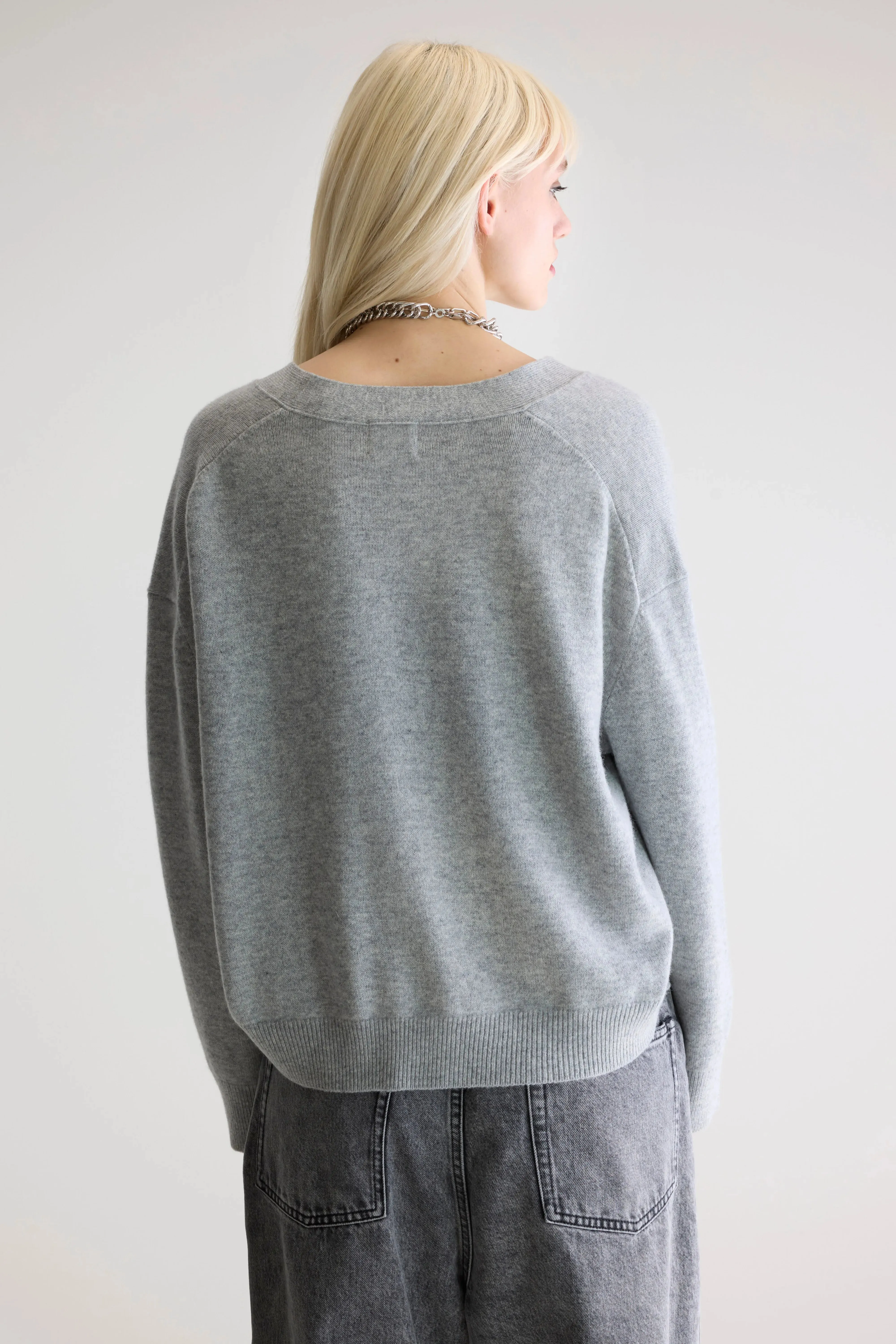 Gakkin boxy cardigan (252 / W / LIGHT GREY) sold by Bellerose product image thumbnail 4