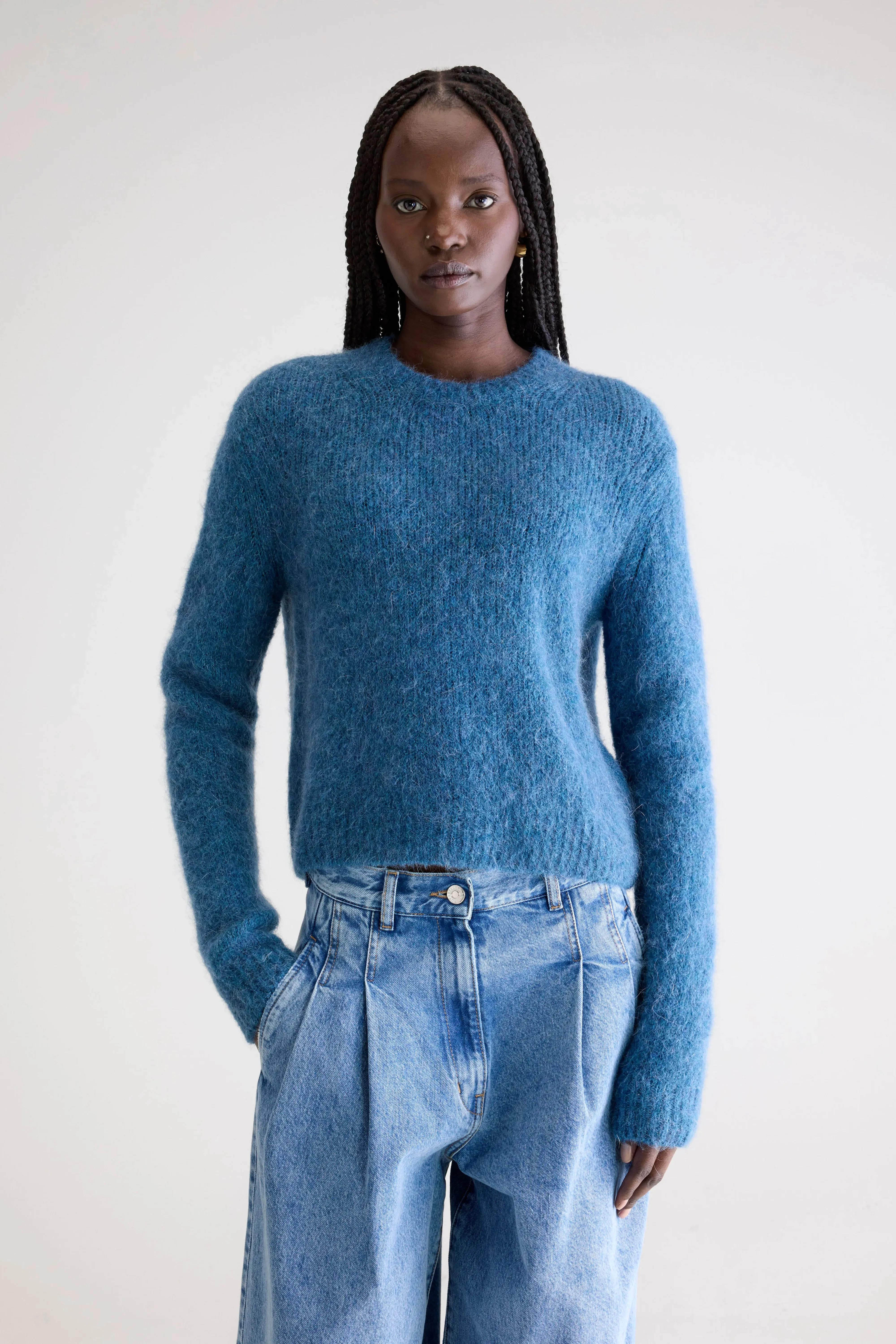 Anco crewneck sweater (252 / W / BLUE JEANS) sold by Bellerose product image thumbnail 2
