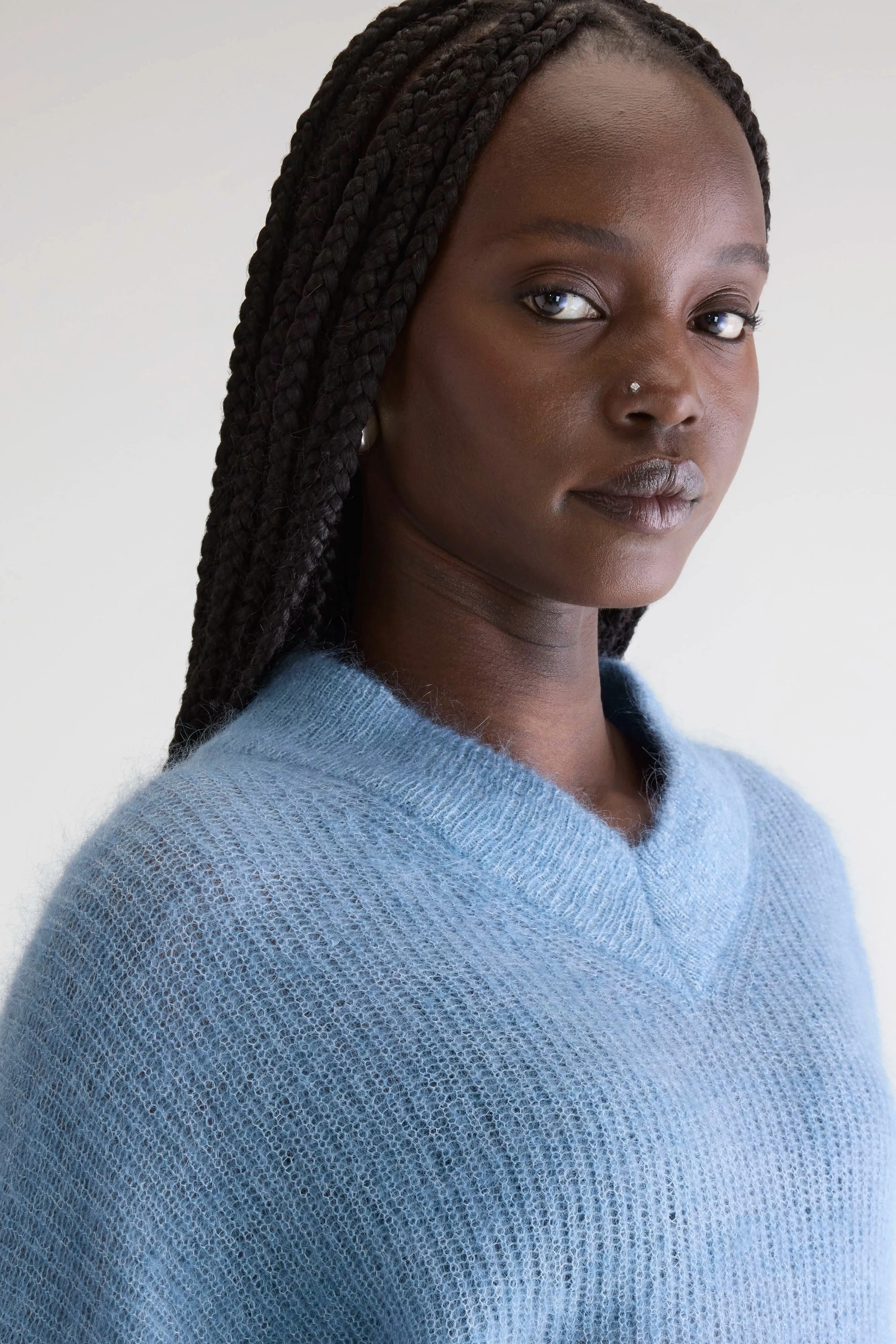 Arcy v-neck sweater (252 / W / CHAMBRAY) sold by Bellerose product image thumbnail 5