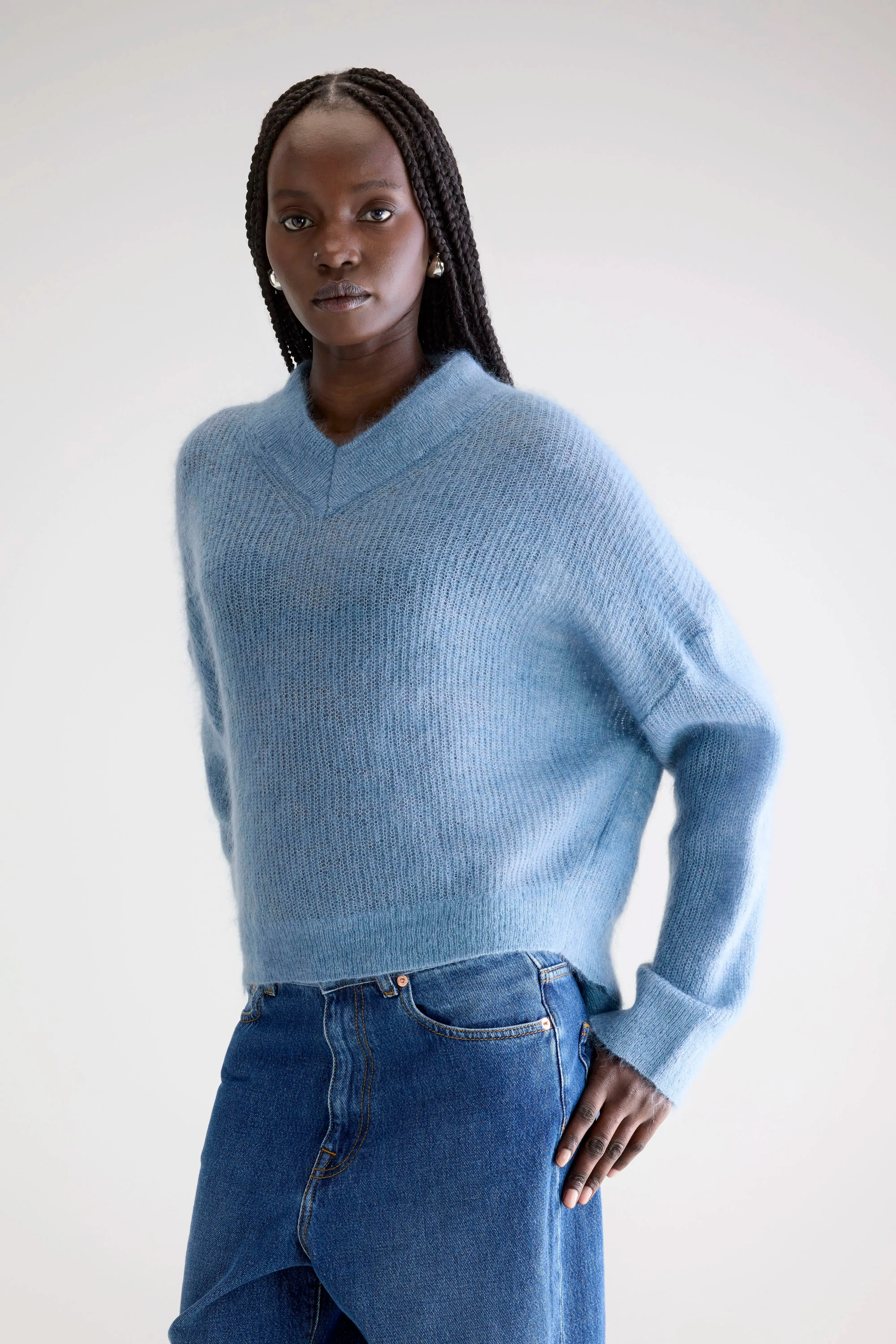 Arcy v-neck sweater (252 / W / CHAMBRAY) sold by Bellerose product image thumbnail 2