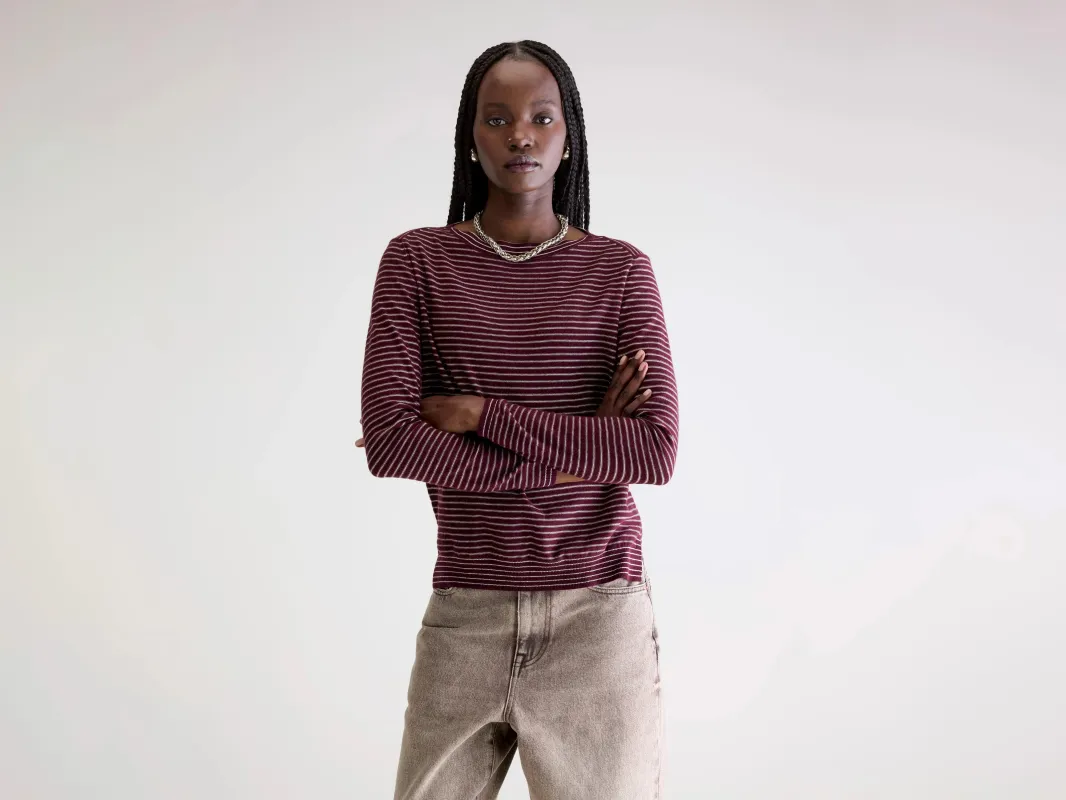 Gop boatneck sweater (252 / W / STRIPE A) sold by Bellerose