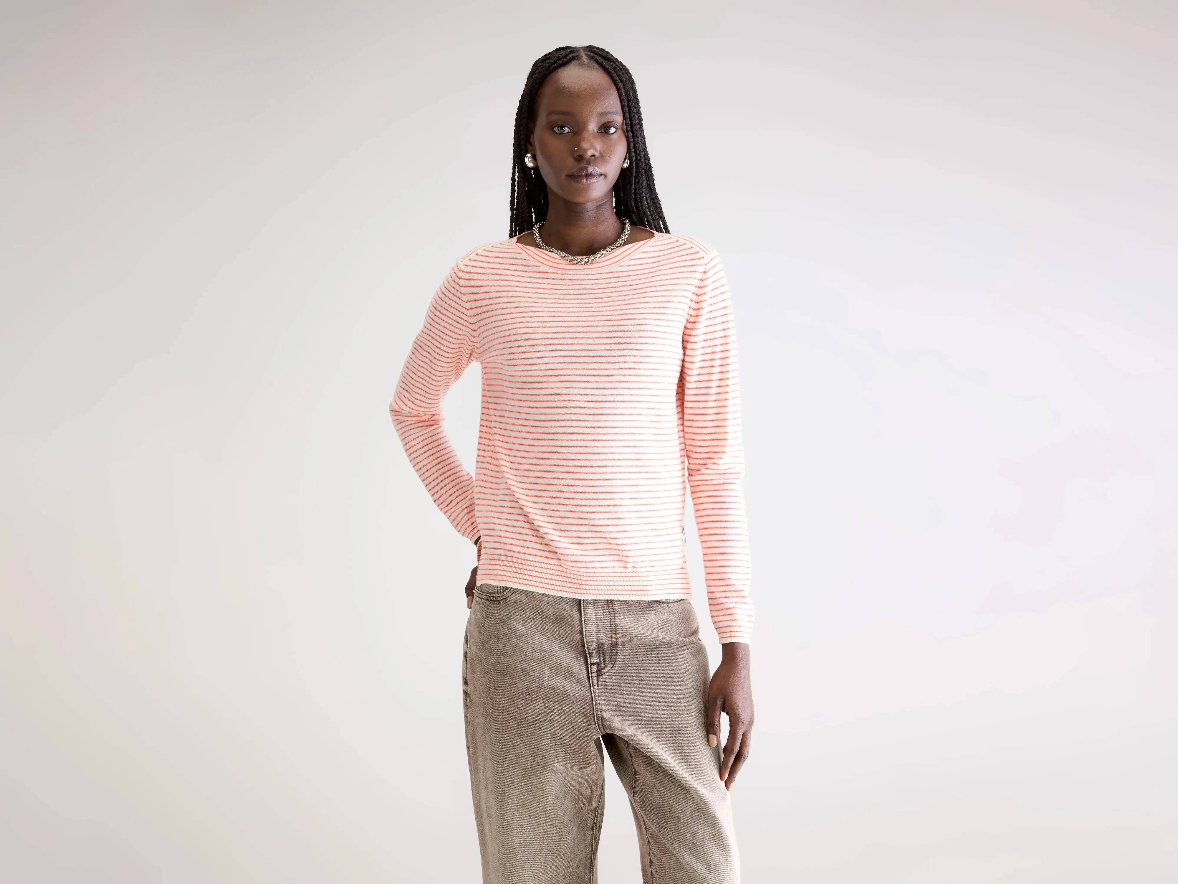 Gop boatneck sweater (252 / W / STRIPE B) sold by Bellerose