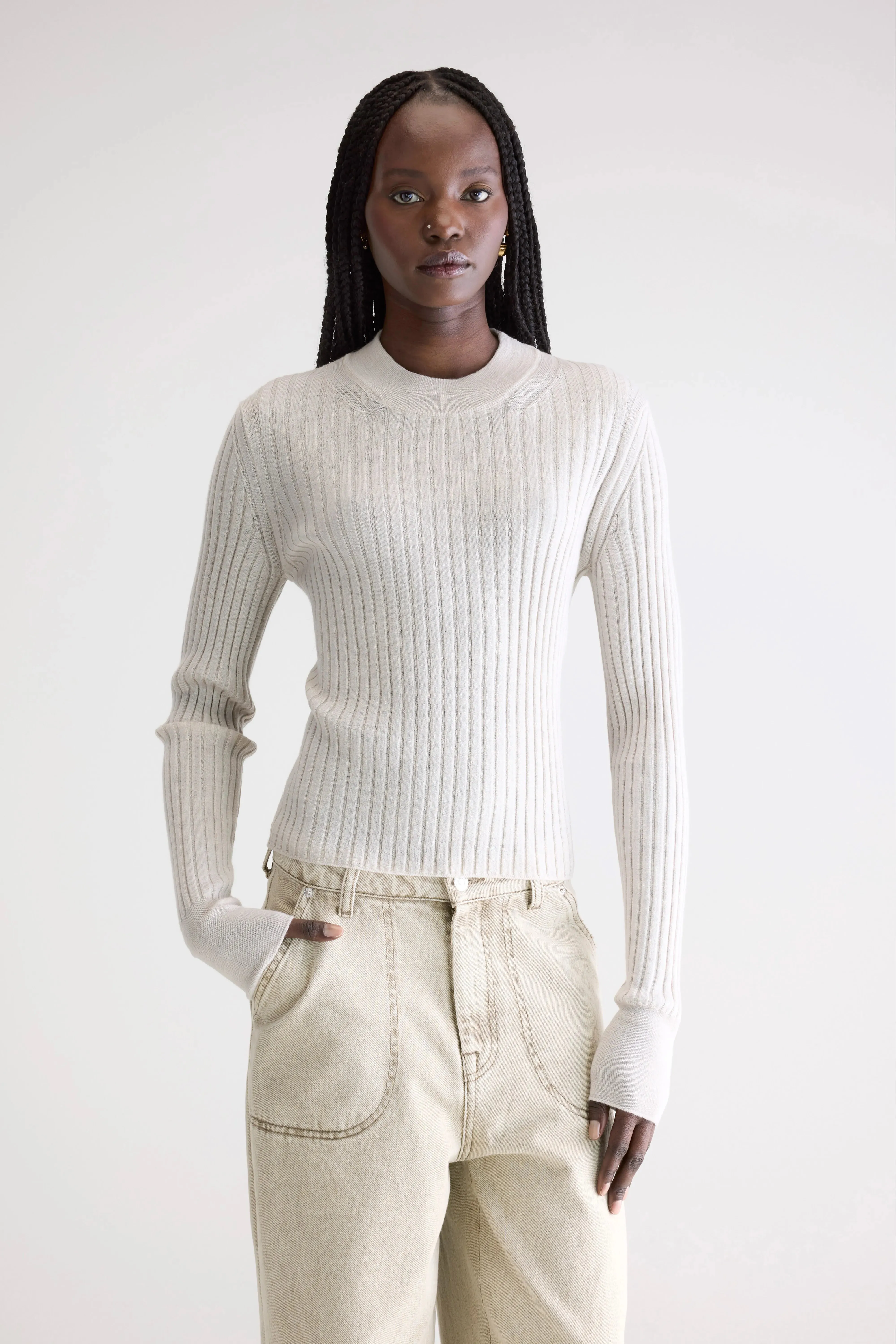 Aslyt slim sweater (252 / W / WHISPER) sold by Bellerose product image thumbnail 2