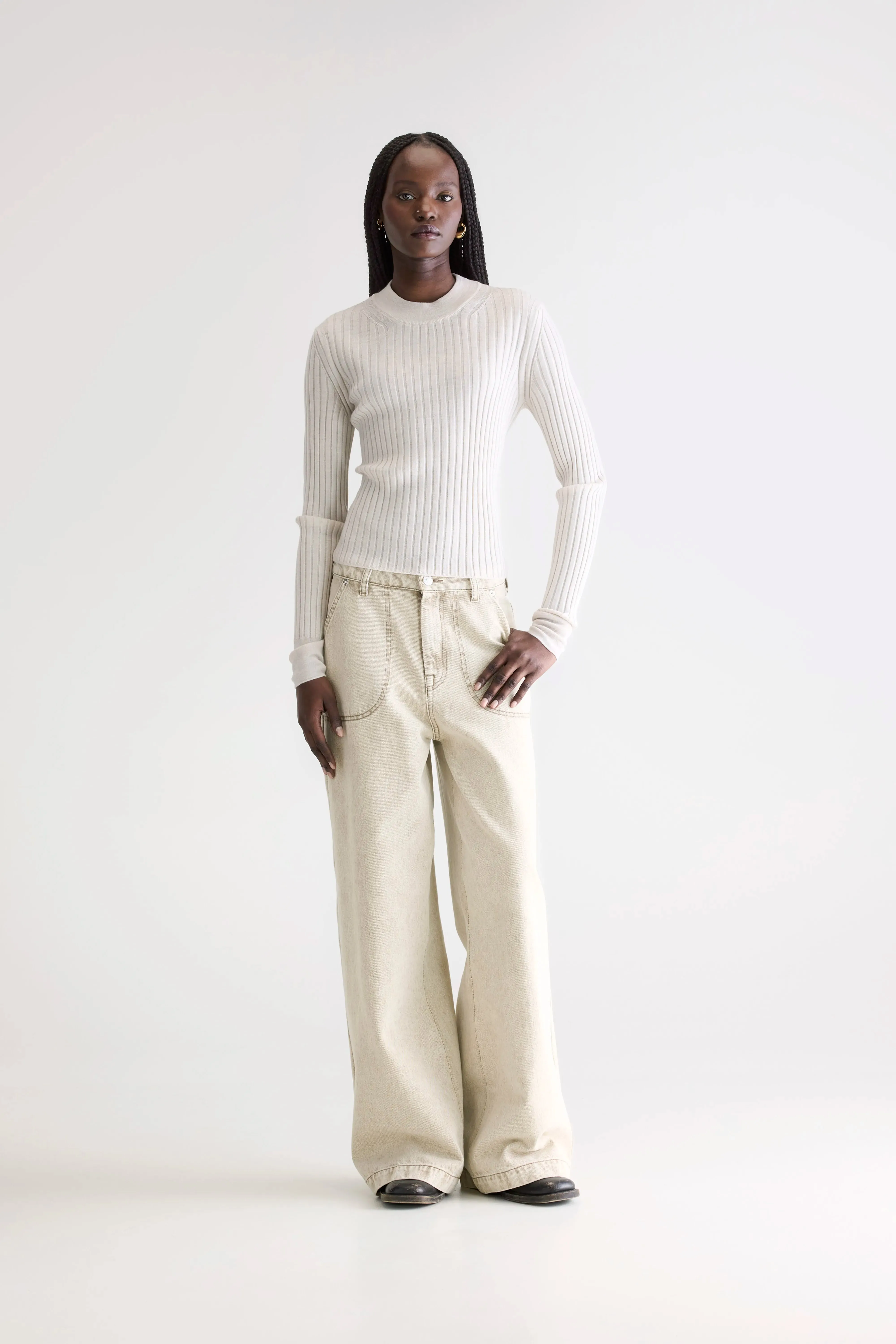 Aslyt slim sweater (252 / W / WHISPER) sold by Bellerose product image thumbnail 3