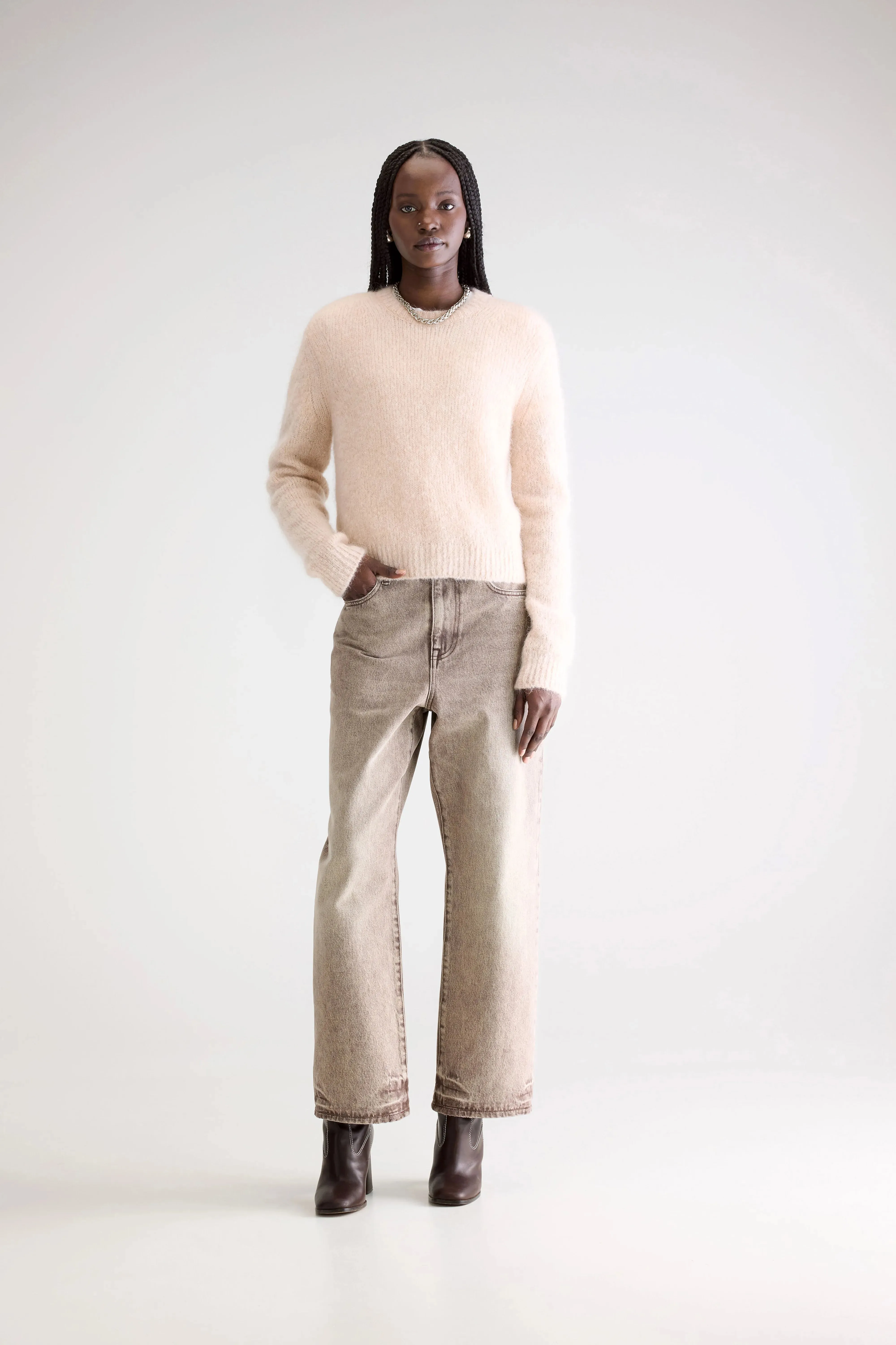 Anco crewneck sweater (252 / W / LIGHT ROSE) sold by Bellerose product image thumbnail 3