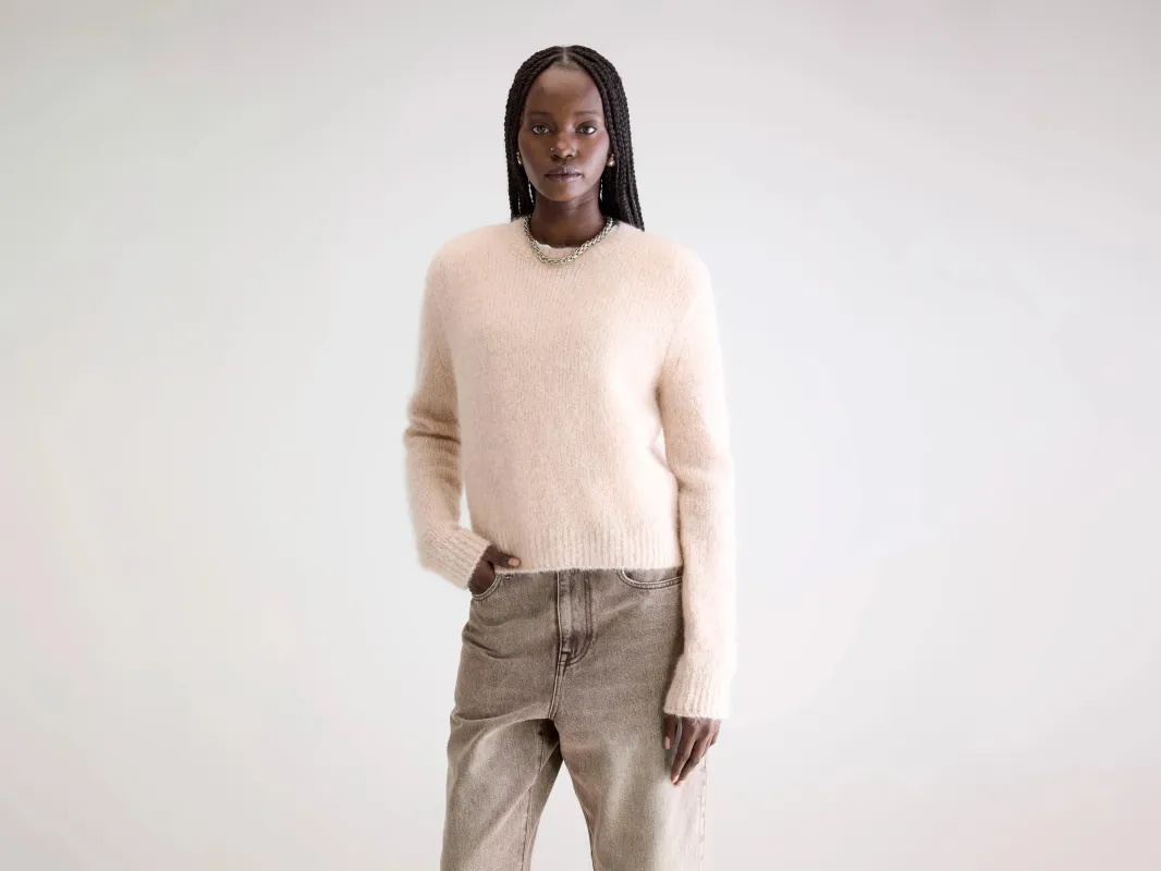 Anco crewneck sweater (252 / W / LIGHT ROSE) sold by Bellerose