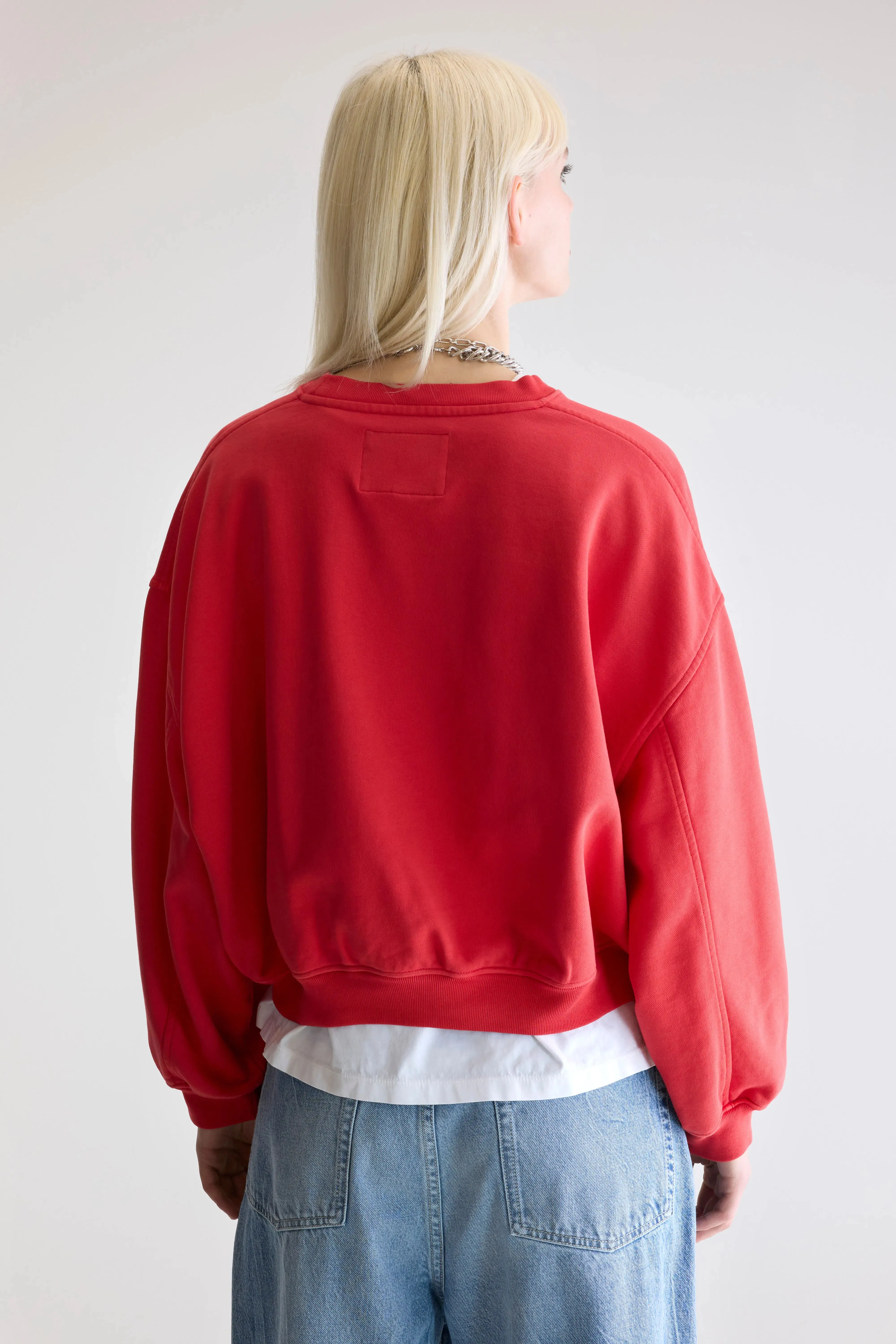 Fancy cropped crewneck sweatshirt (252 / W / SANGUINE) sold by Bellerose product image thumbnail 4