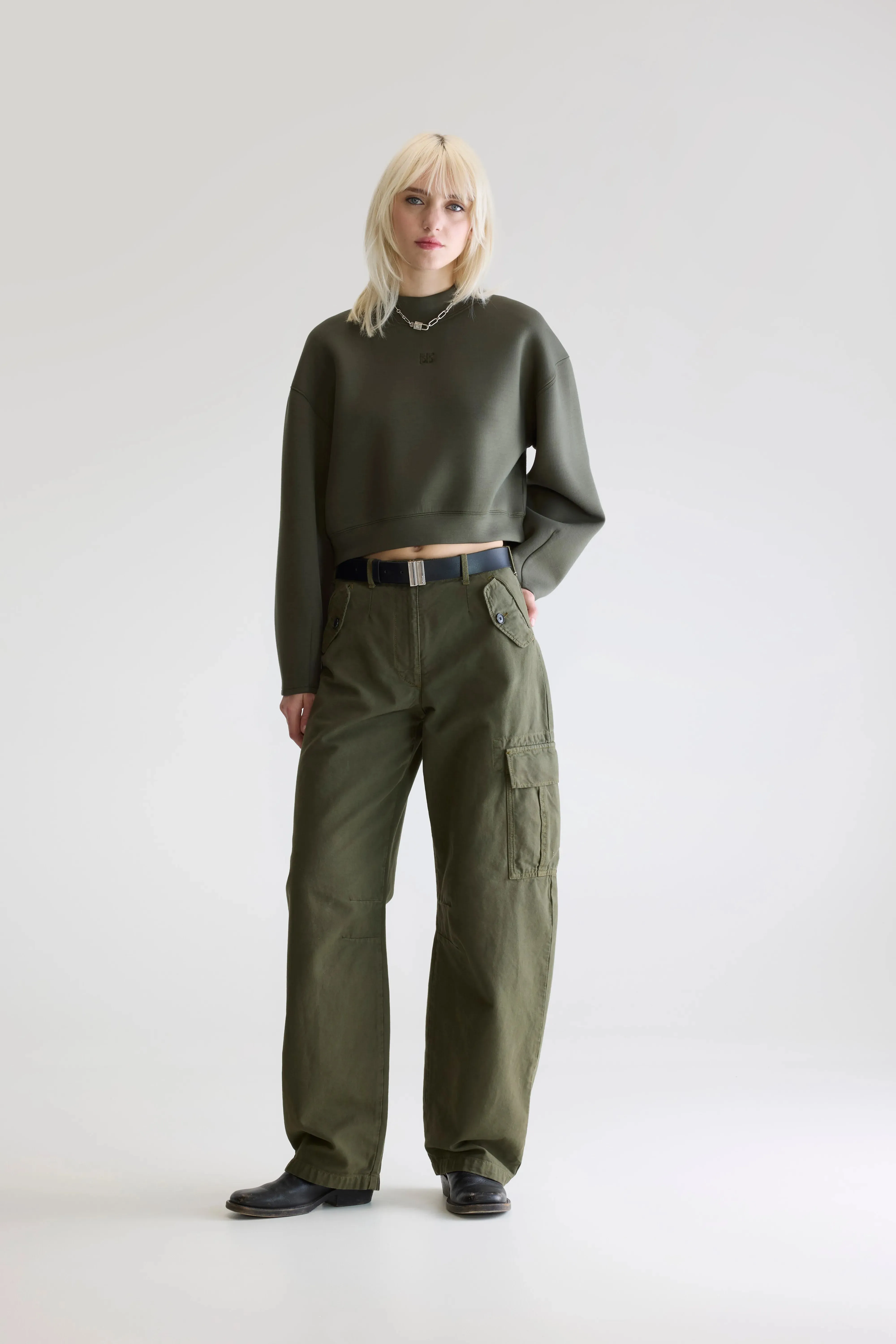Tashi cropped sweatshirt (252 / W / FOREST) sold by Bellerose product image thumbnail 3
