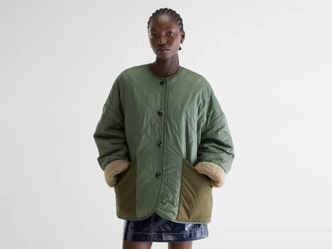 Hampton teddy jacket (252 / W / EUCALYPTUS) sold by Bellerose