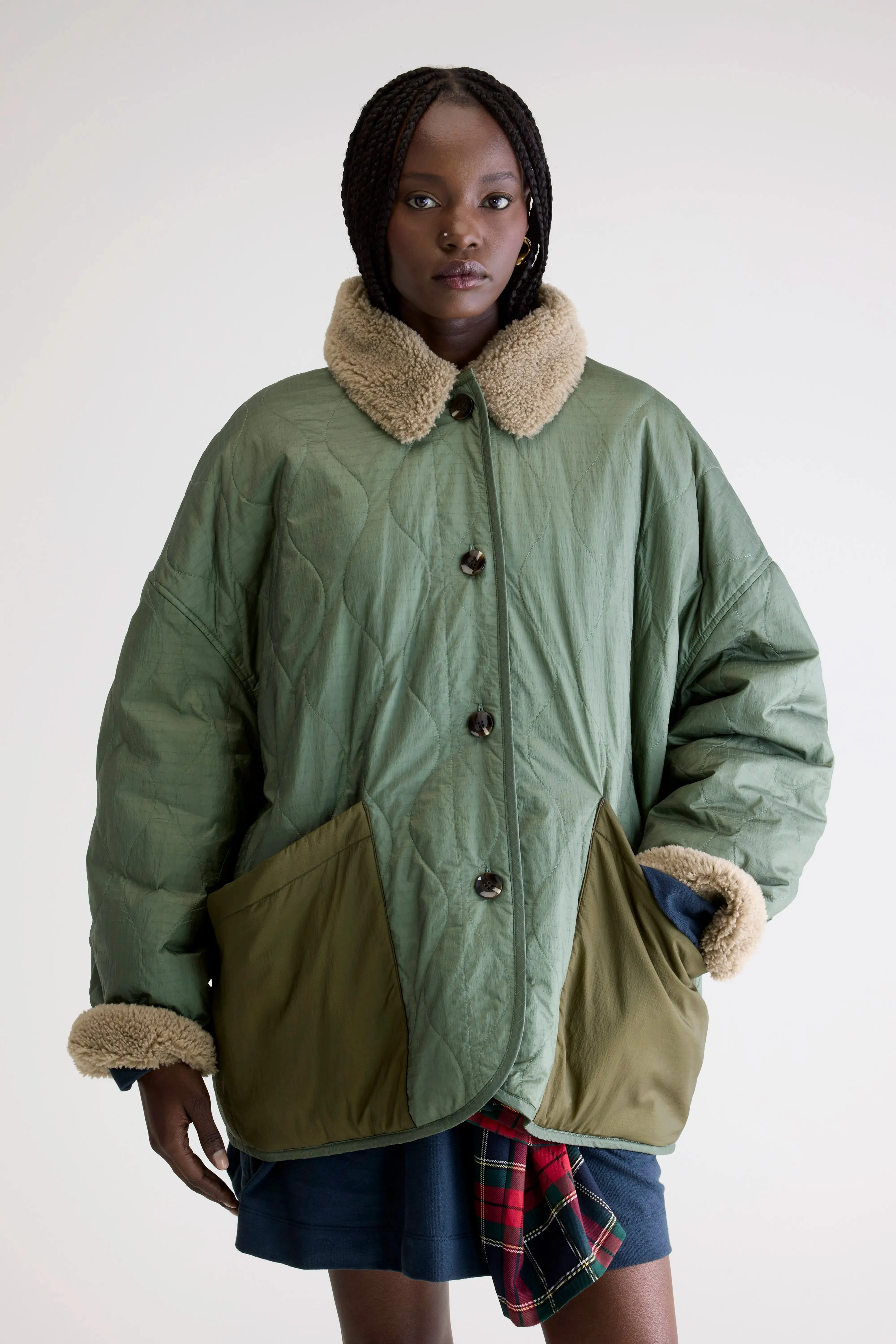 Hampton teddy jacket (252 / W / EUCALYPTUS) sold by Bellerose product image thumbnail 5
