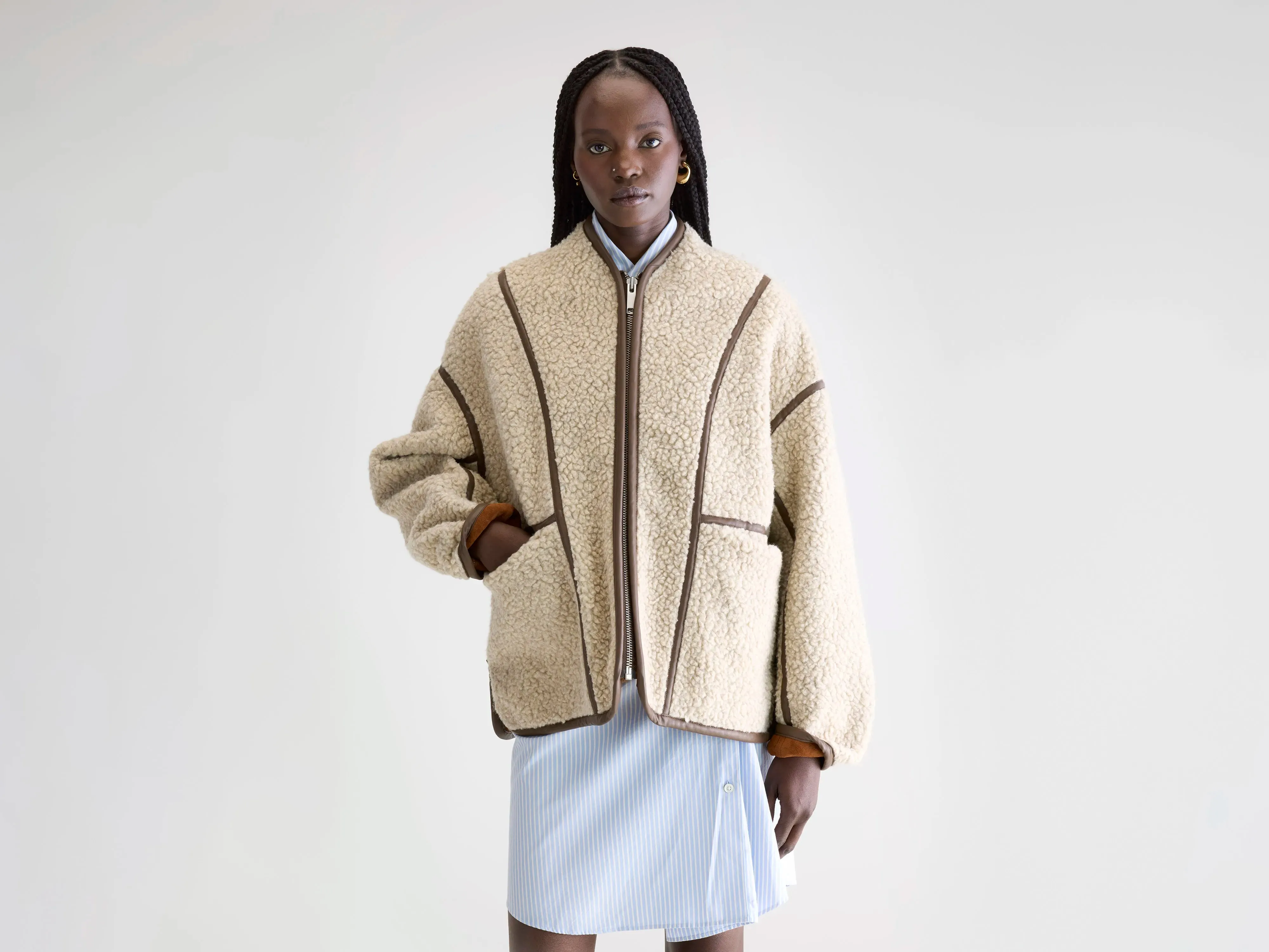 Jina sherpa jacket (252 / W / NATURAL) sold by Bellerose