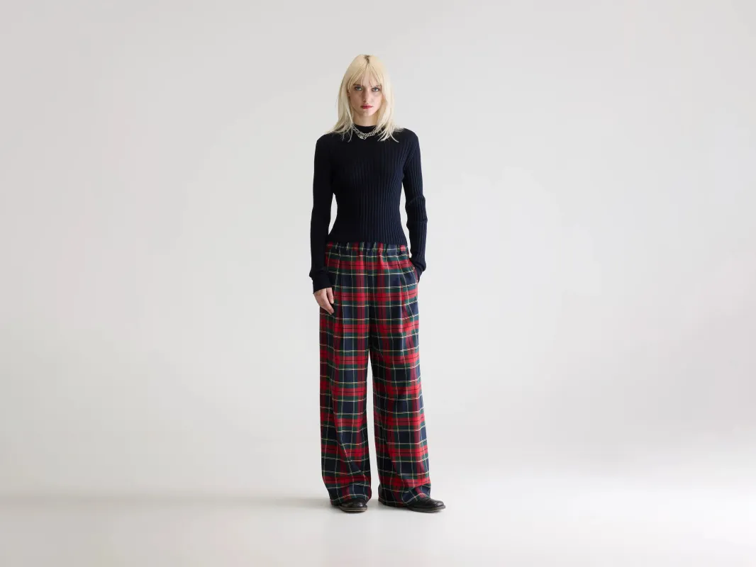Vespa wide trousers (252 / W / CHECK B) sold by Bellerose