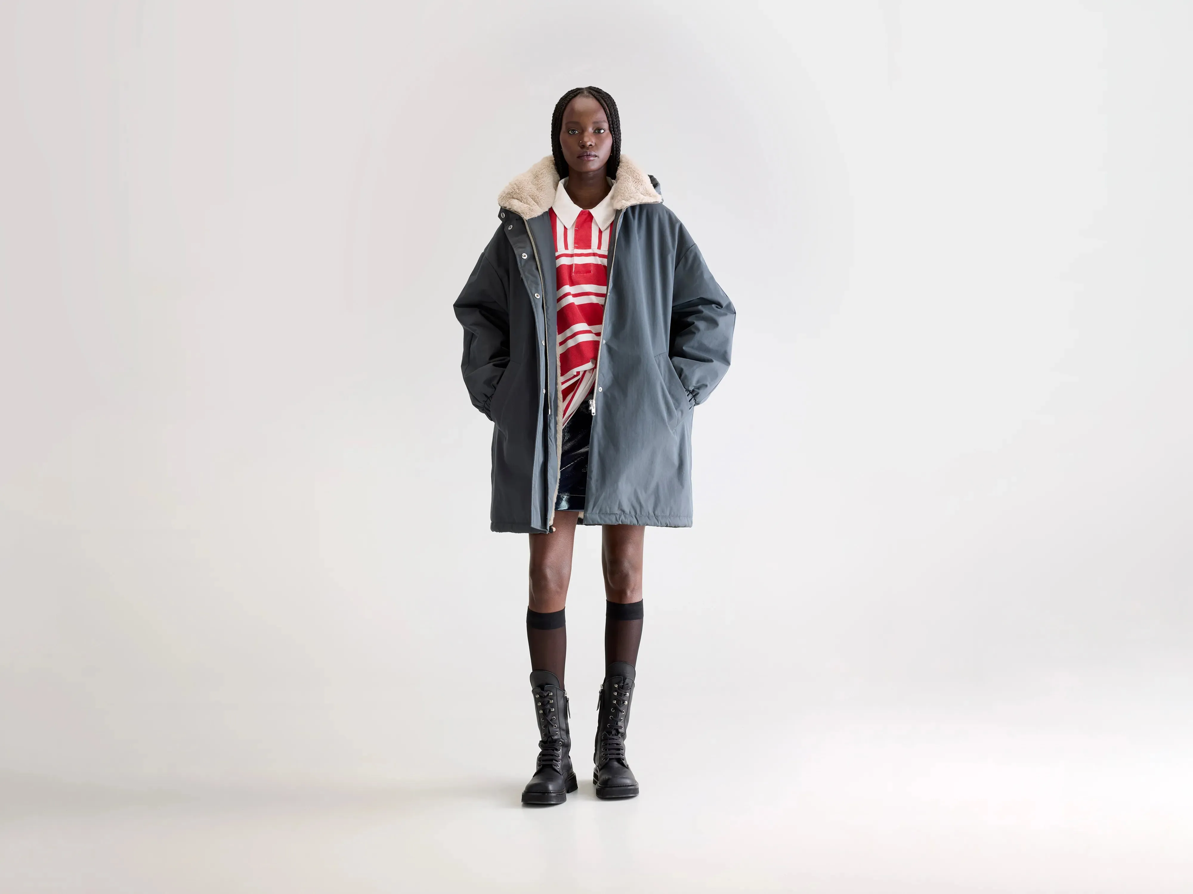 Jade duffle parka (252 / W / PIRATE) sold by Bellerose