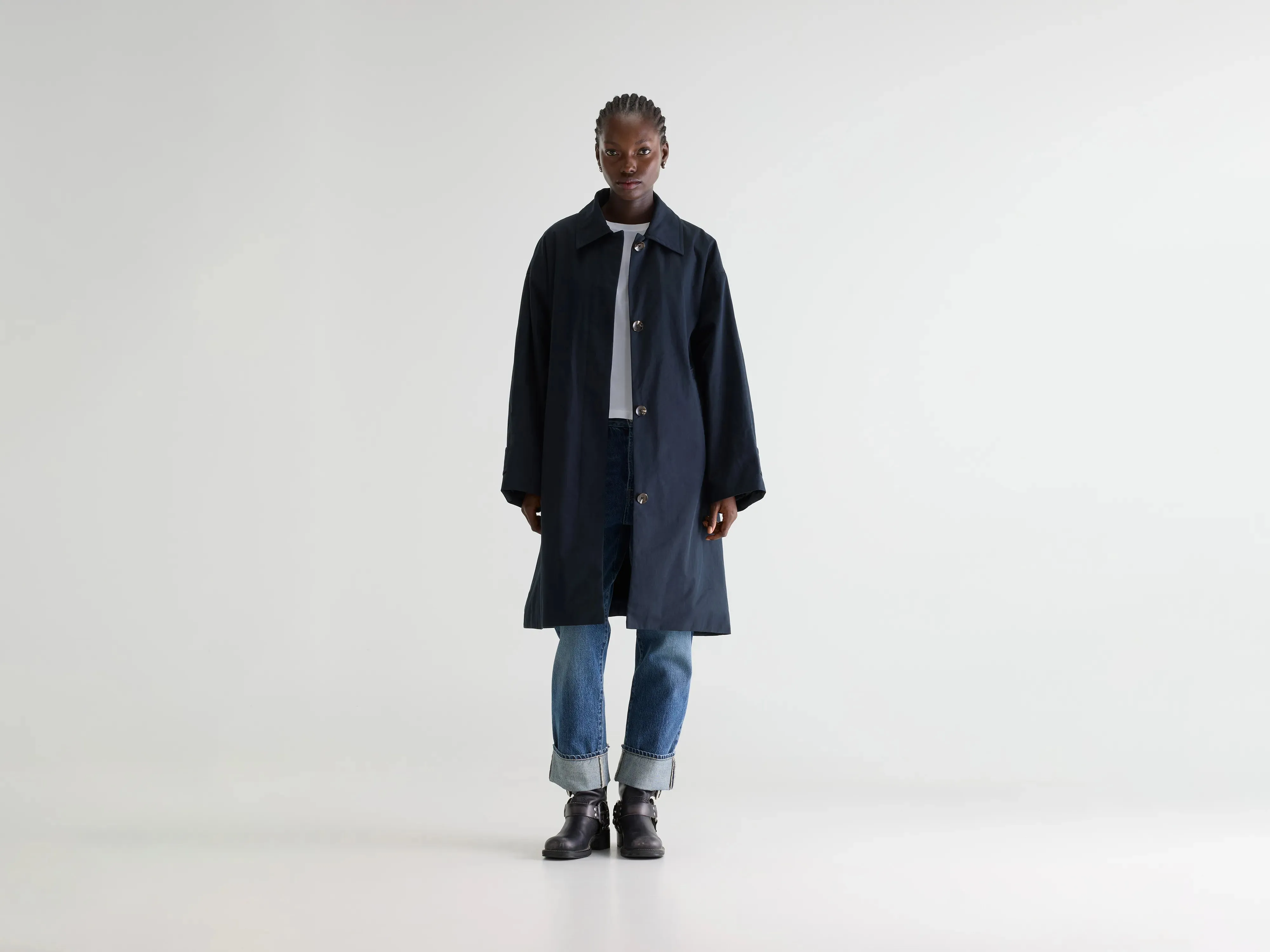 Hestia trenchcoat (252 / W / NAVY) sold by Bellerose