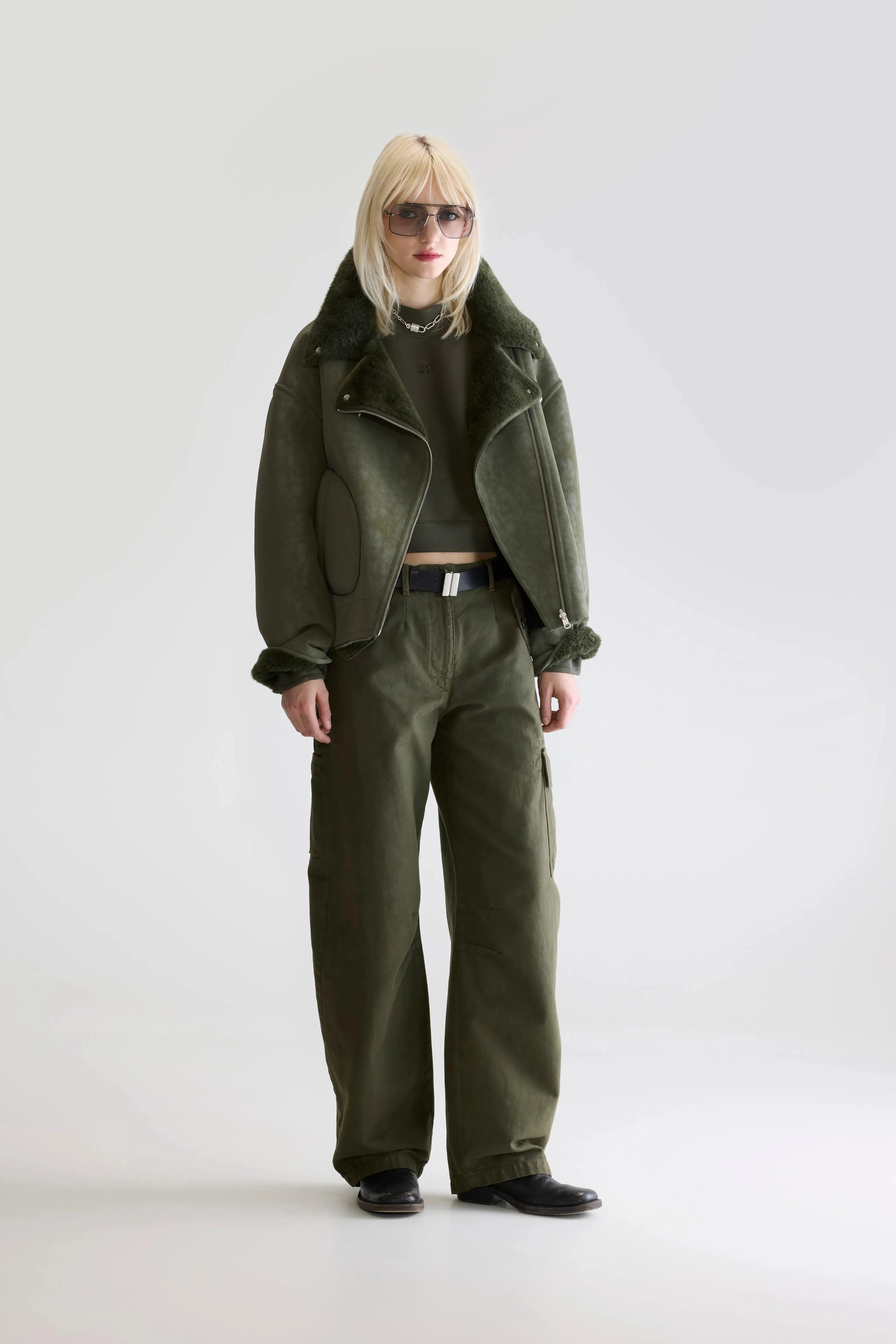 Hedwee biker jacket (252 / W / FOREST) sold by Bellerose product image thumbnail 4