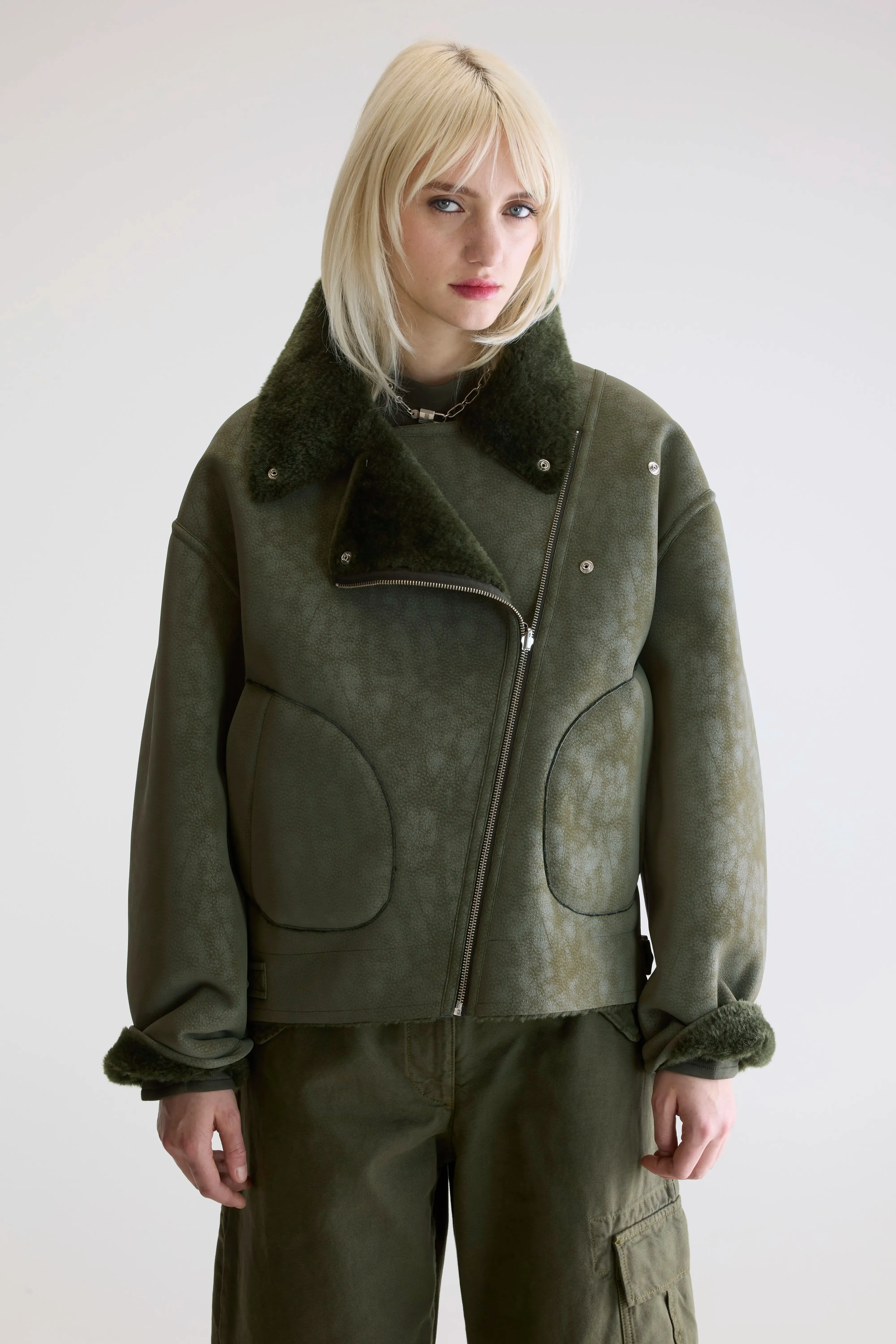 Hedwee biker jacket (252 / W / FOREST) sold by Bellerose product image thumbnail 2